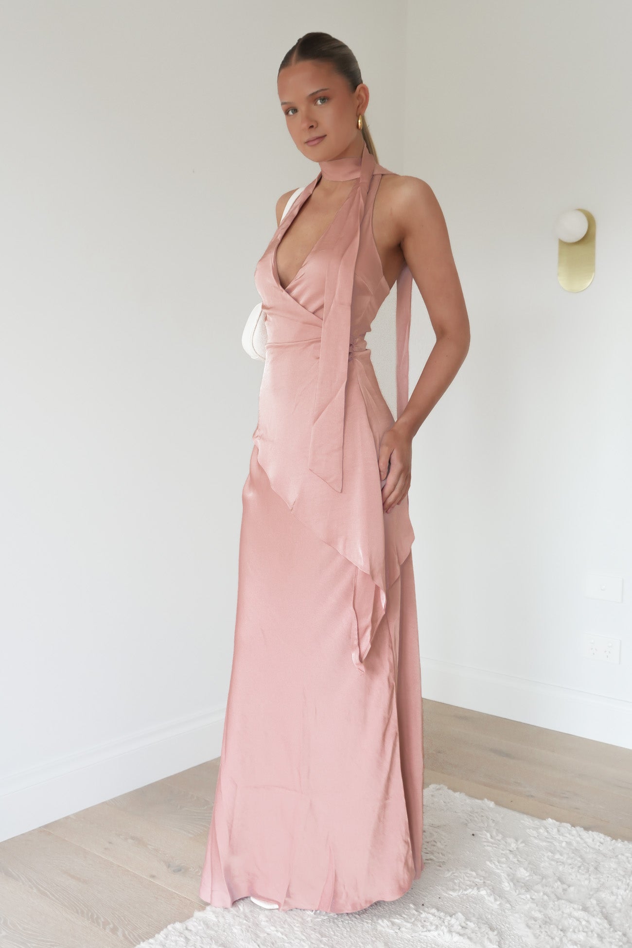 Lawson Halter Maxi Dress Pink