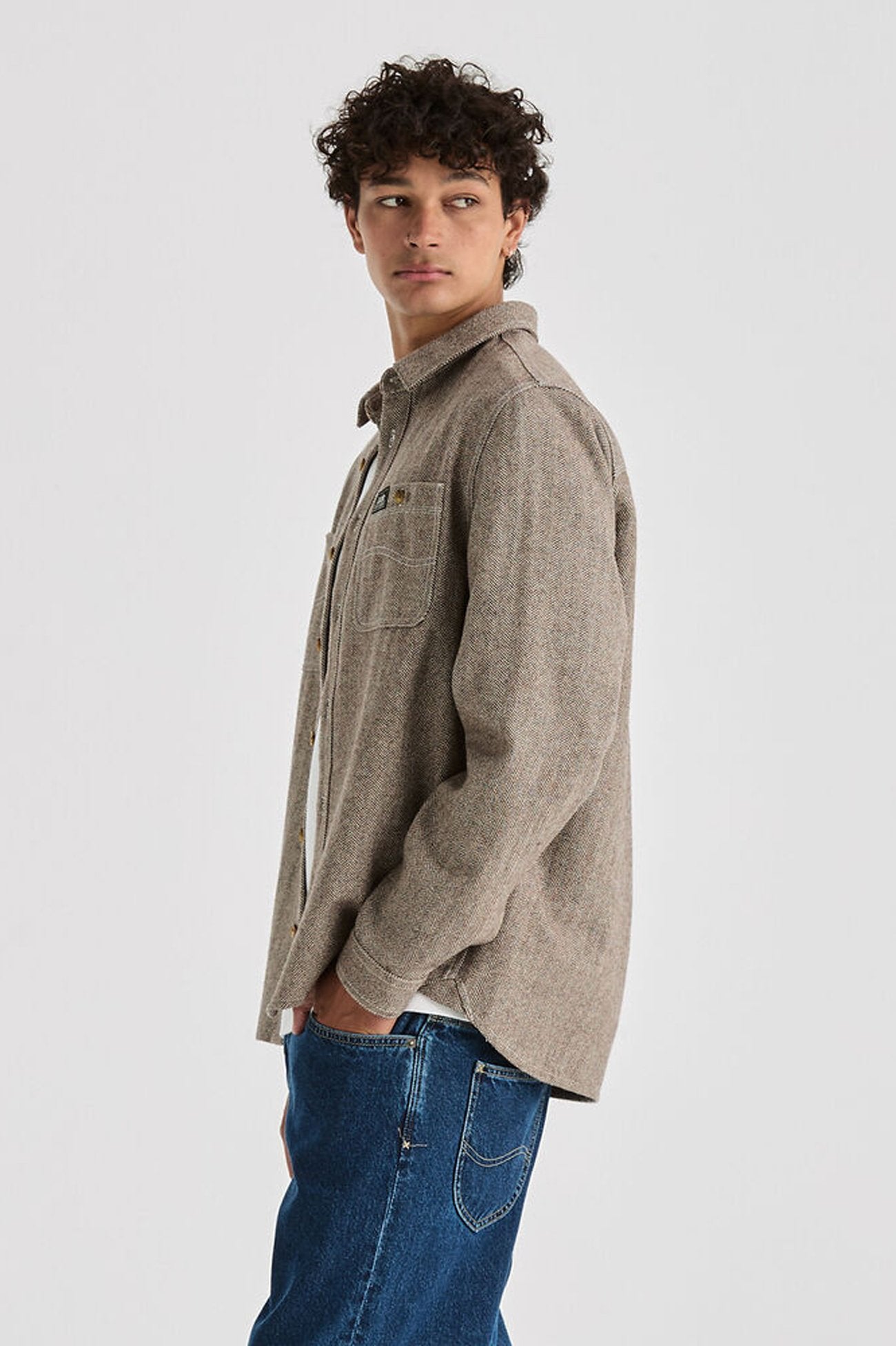 Lee Worker Long Sleeve Shirt Herringbone
