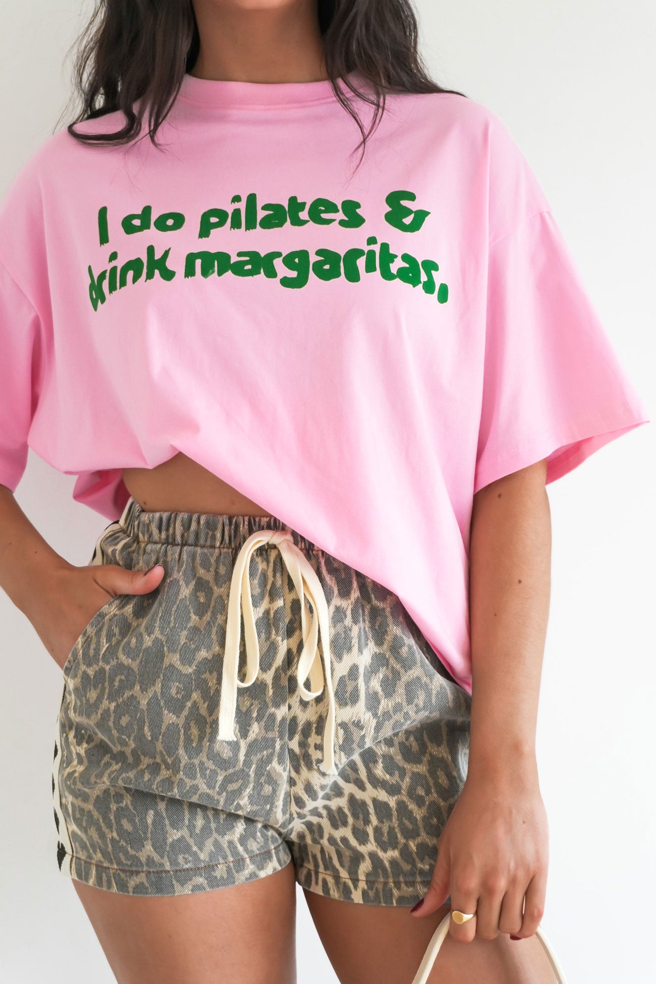 Lene Denim Short Leopard