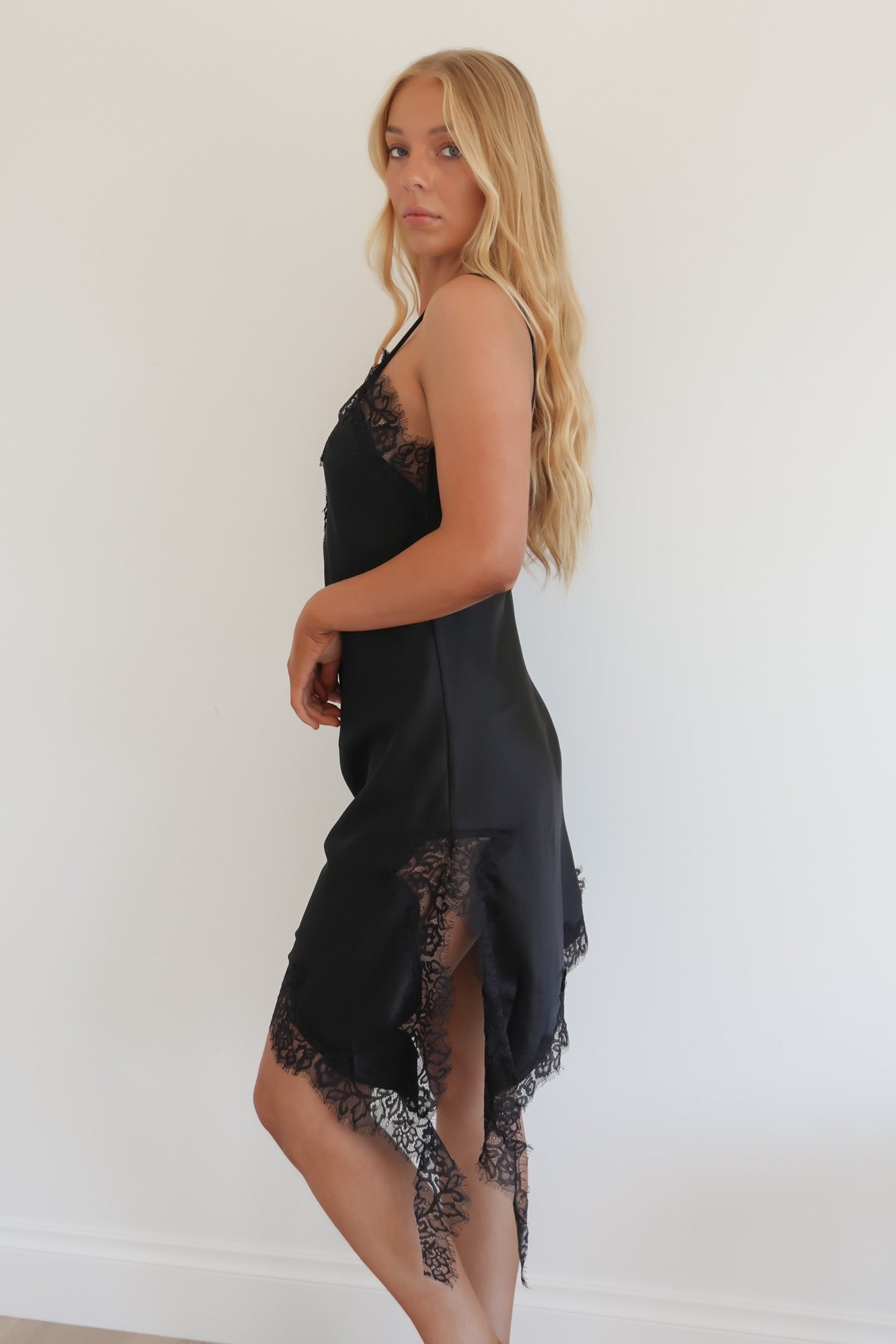 Liam Lace Mini Dress Black