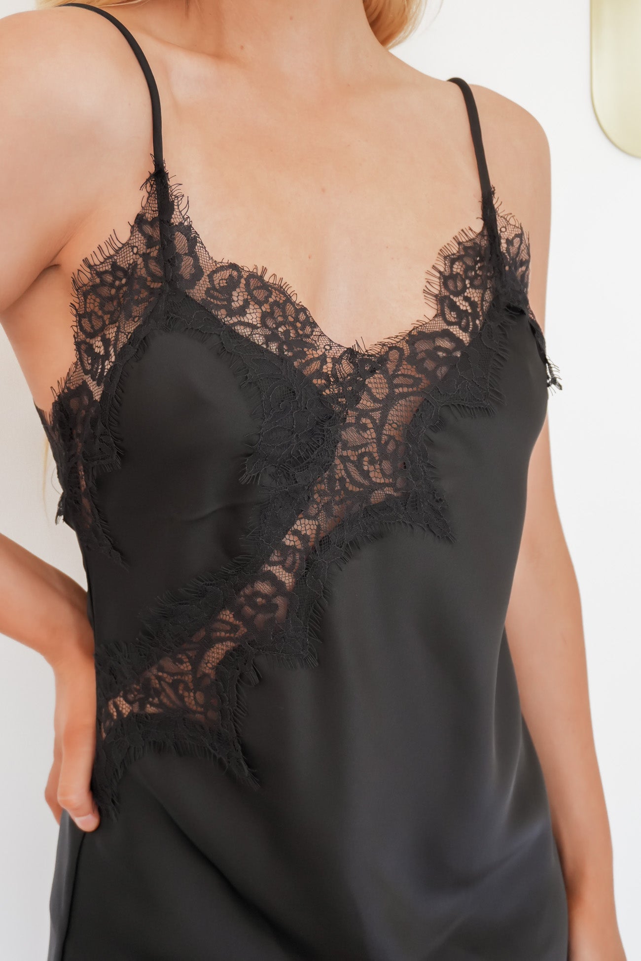 Liam Lace Mini Dress Black