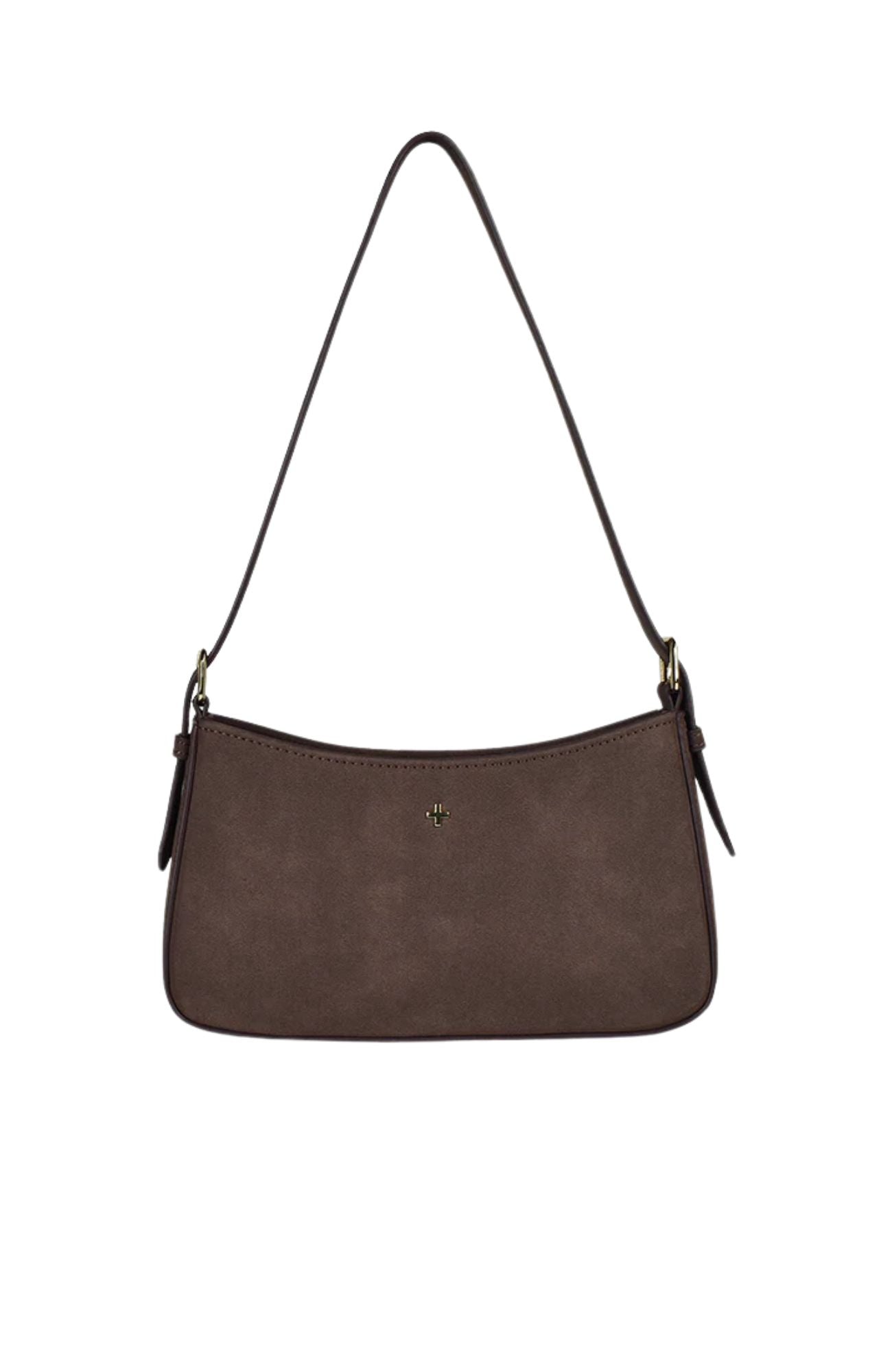 Lilu Bag Chocolate Suede Gold