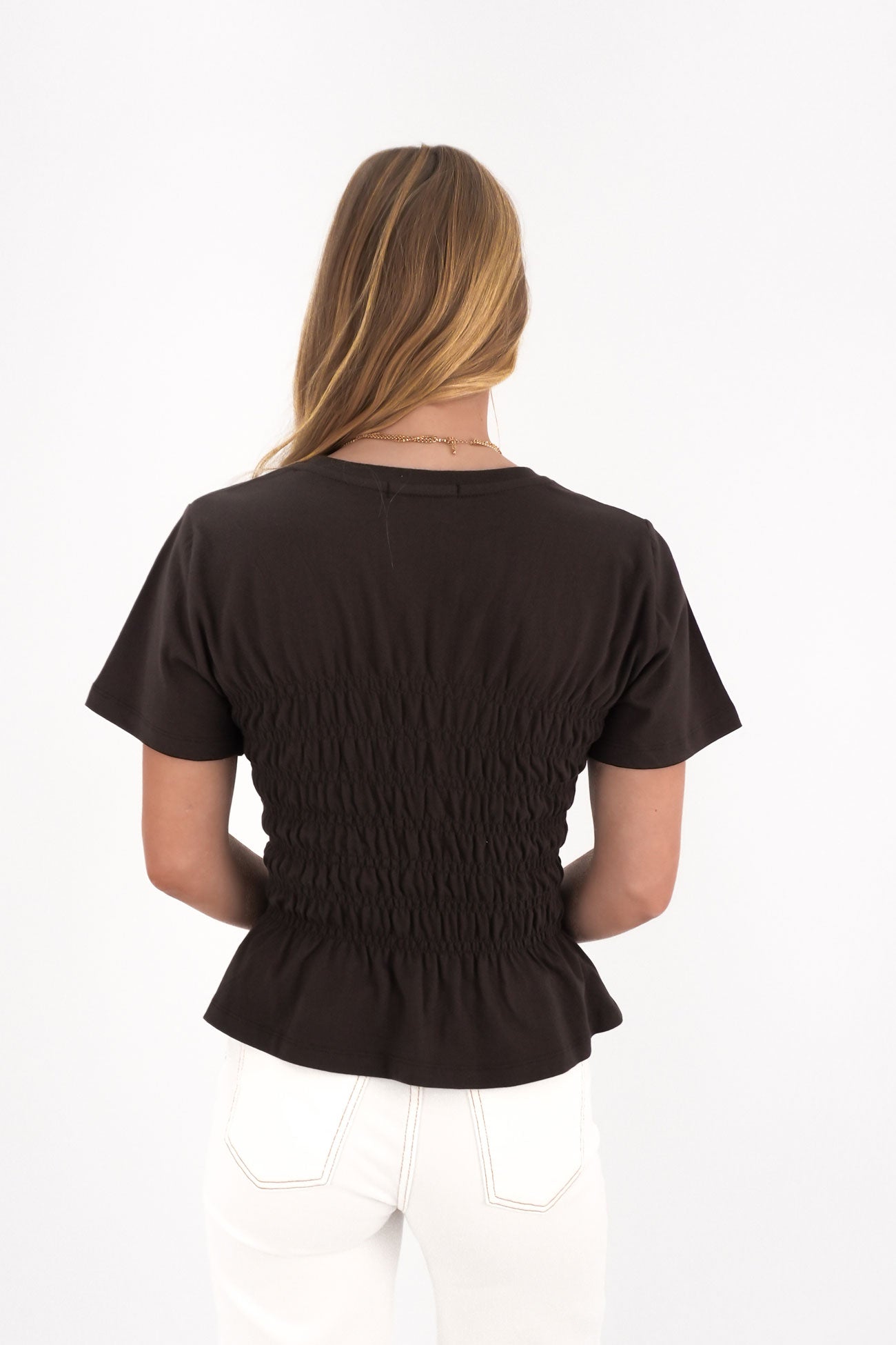Lipa Ruched Top Brown