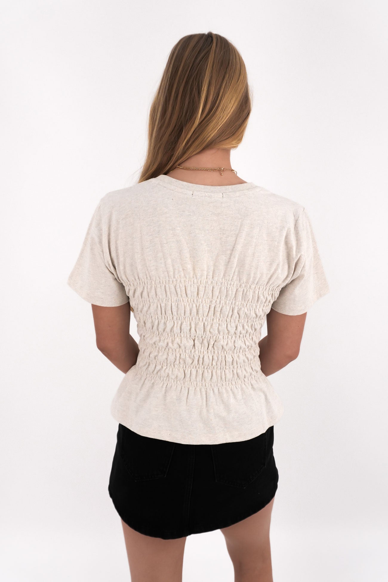 Lipa Ruched Top Oat