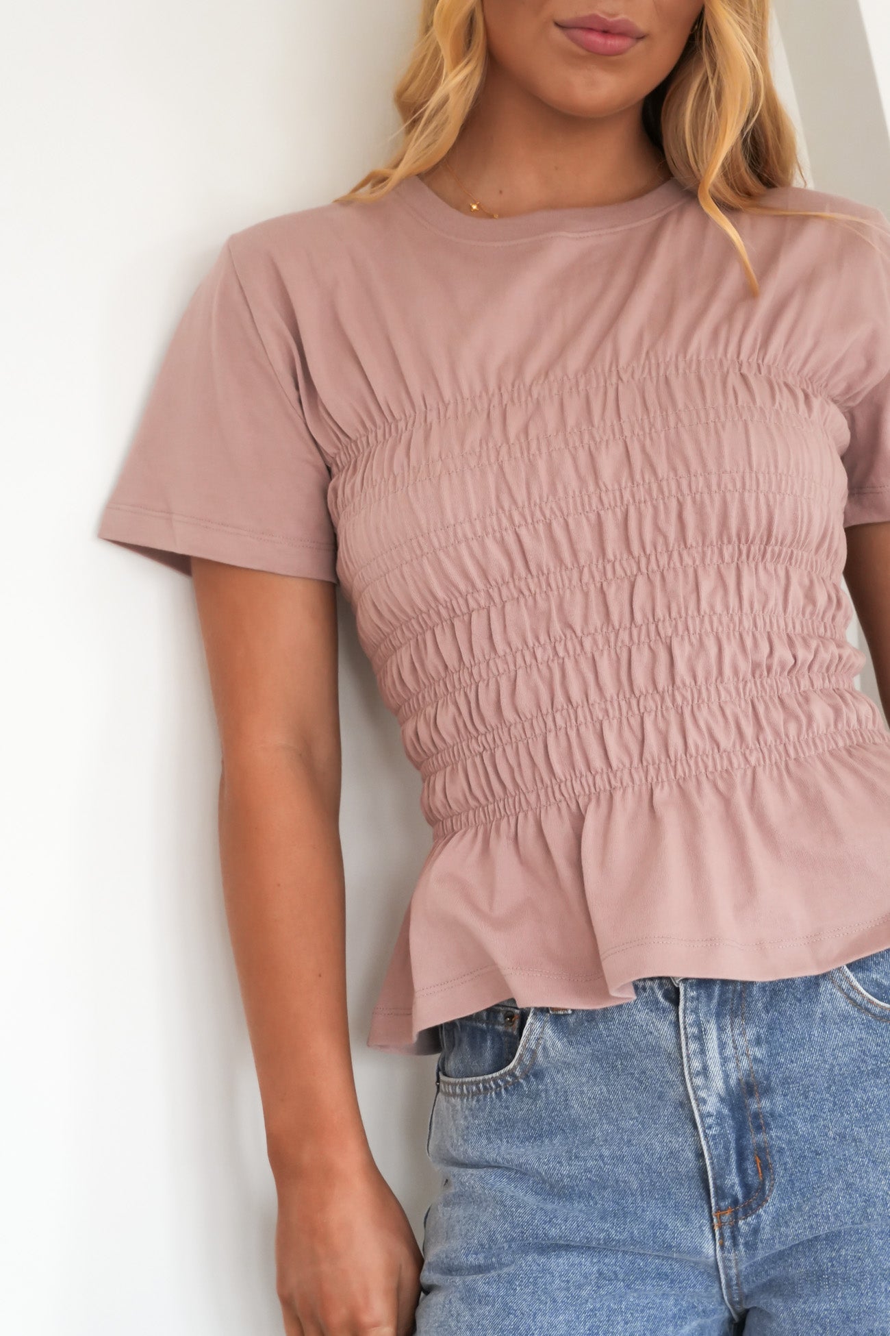 Lipa Ruched Top Fawn