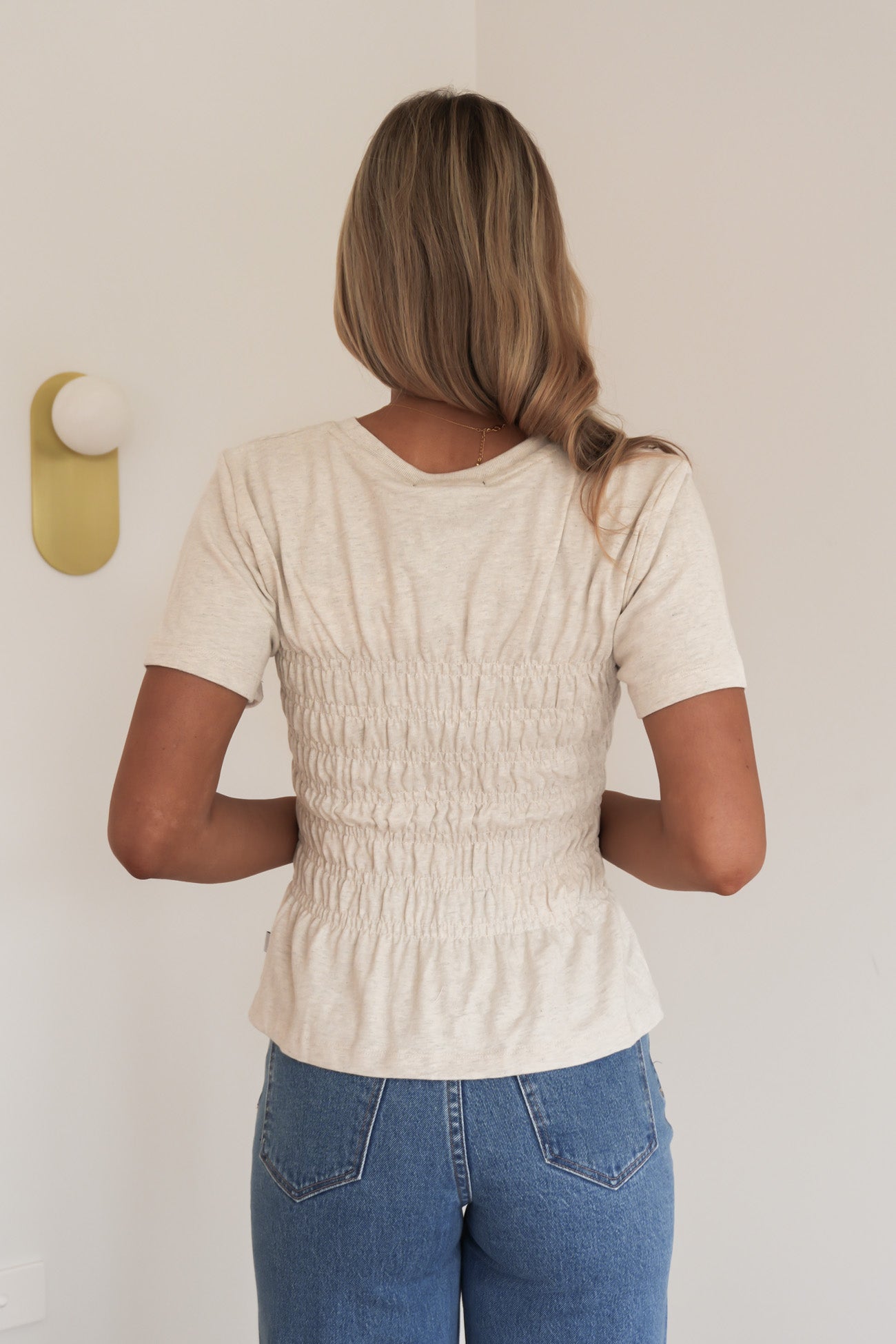 Lipa Ruched Top Oat