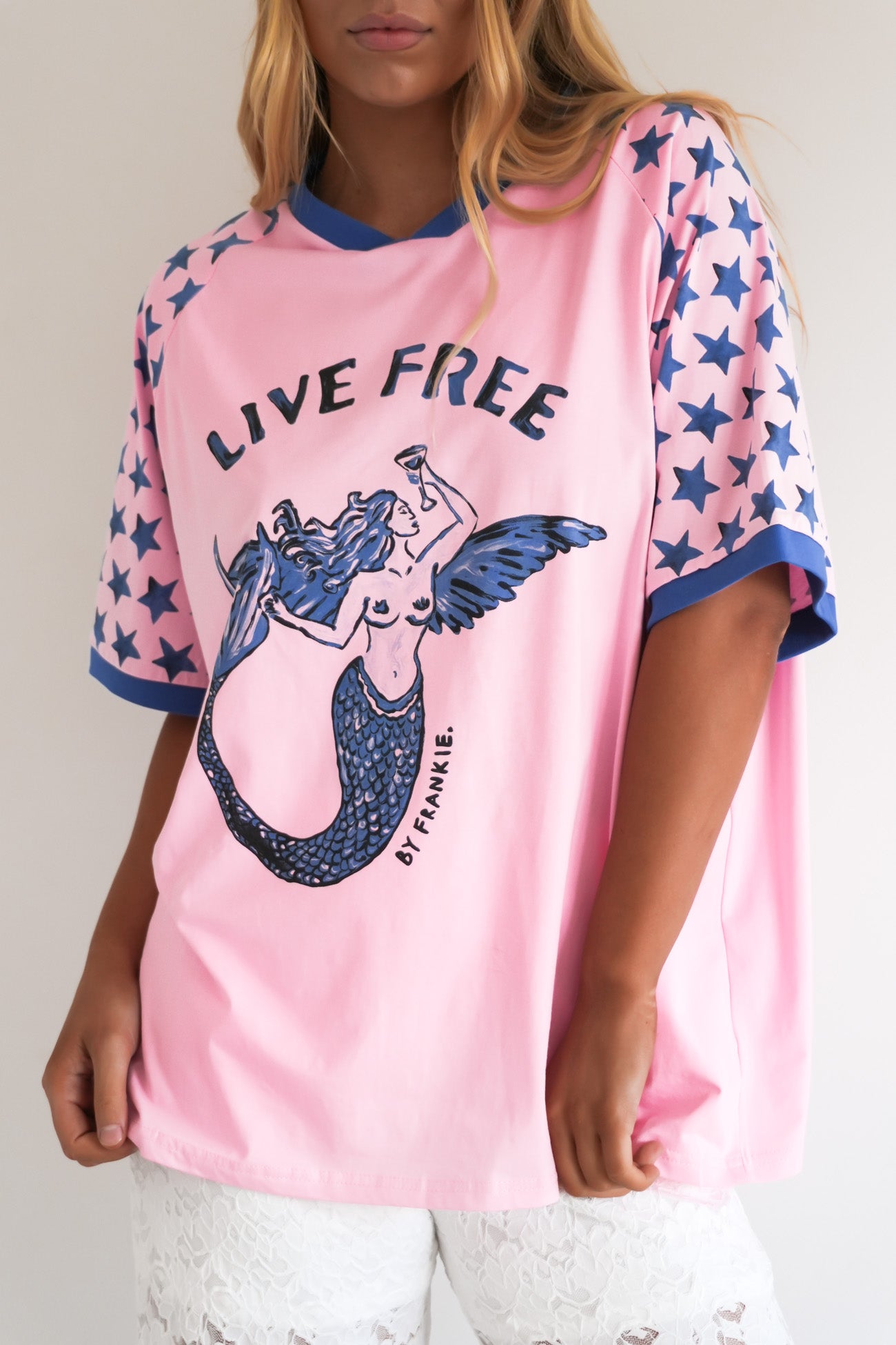 Live Free Tee Pink