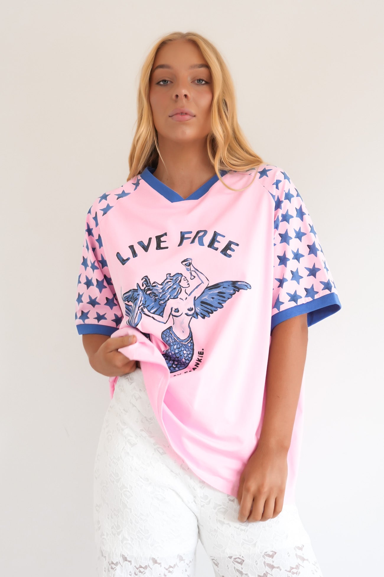 Live Free Tee Pink