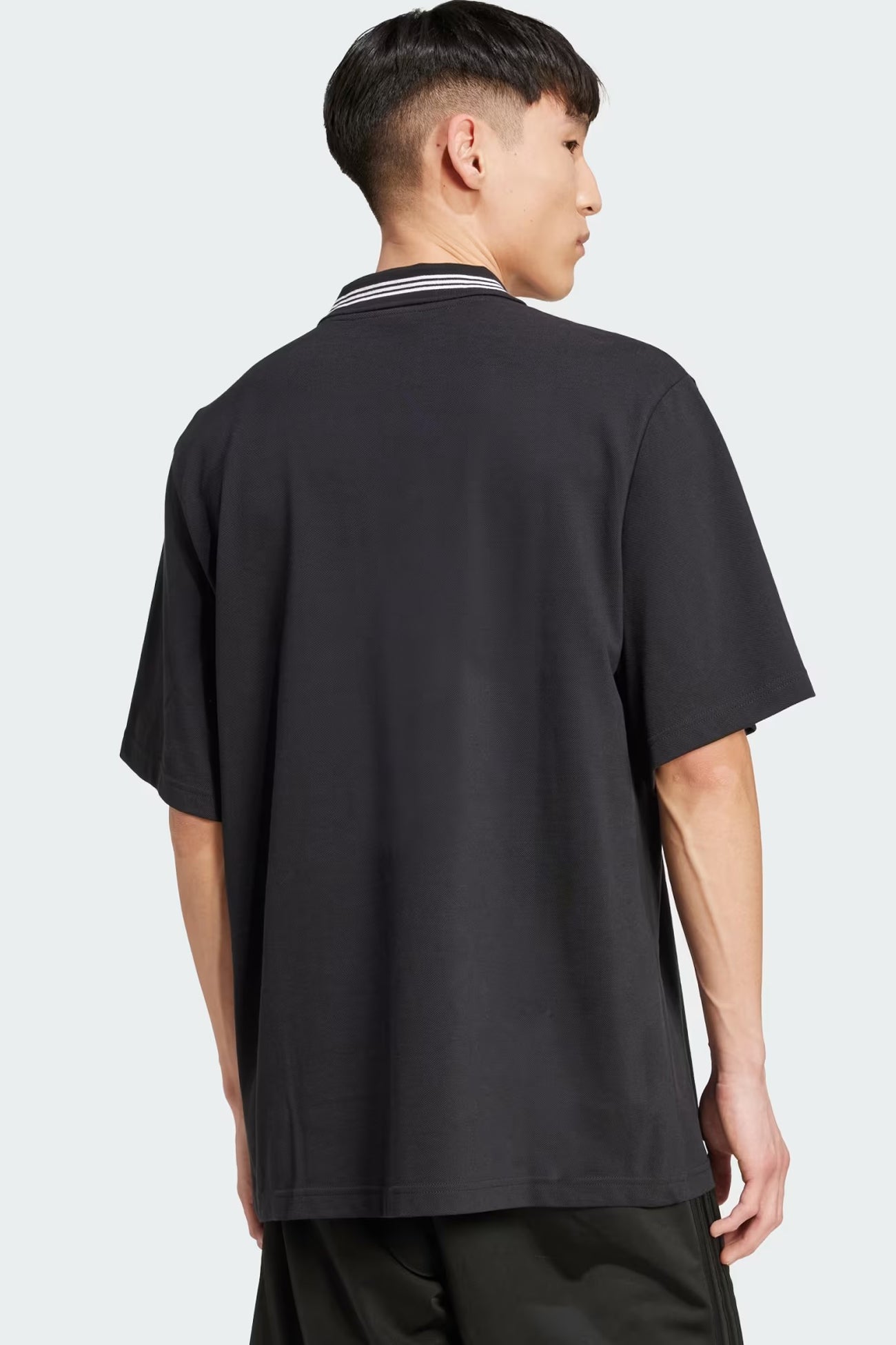 Loose Polo Black White