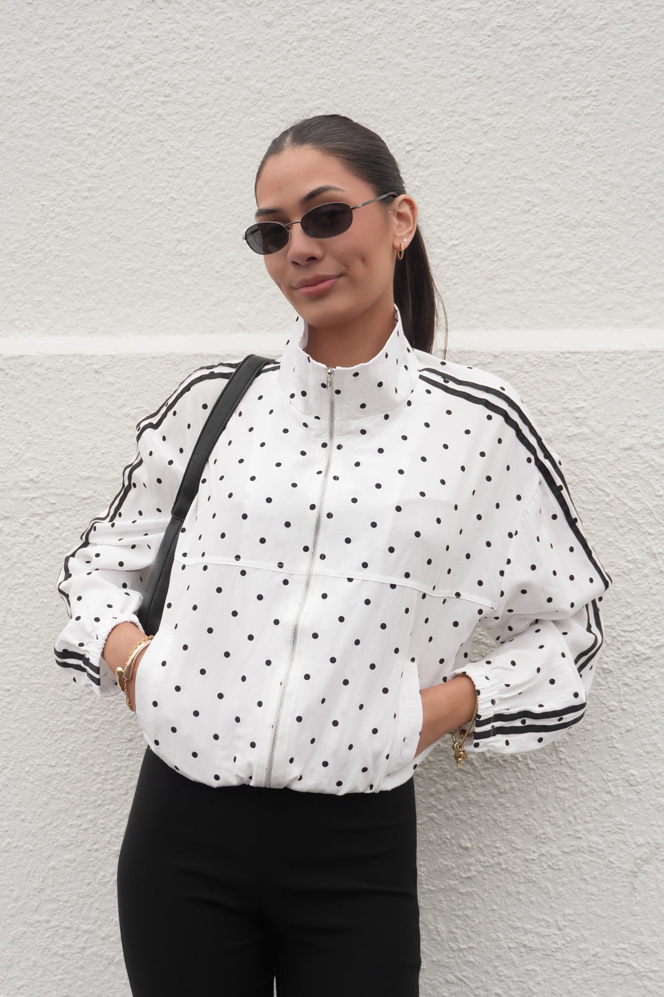 Lorene Jacket White Polka Dot
