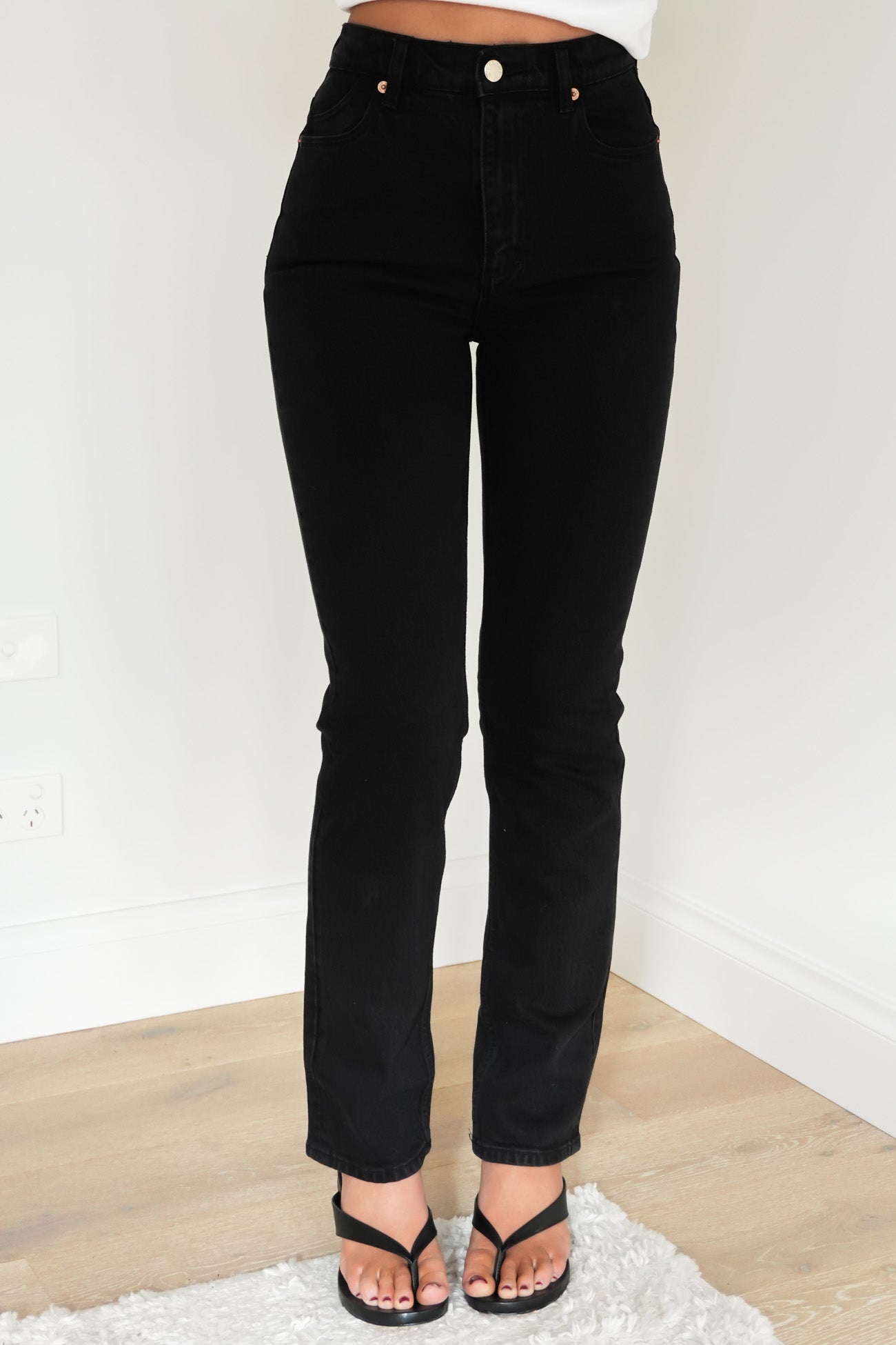 LouLou Straight Jean Long Noir