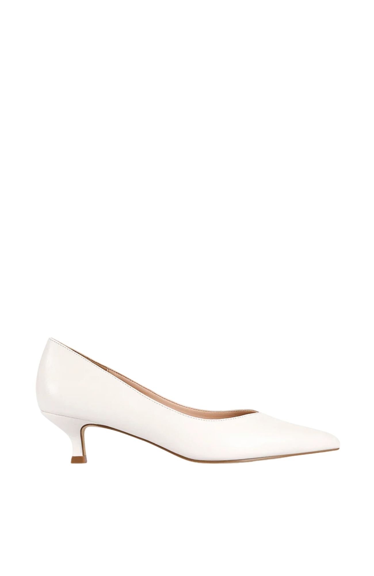 Lucy Kitten Heel Pumps Chalk White