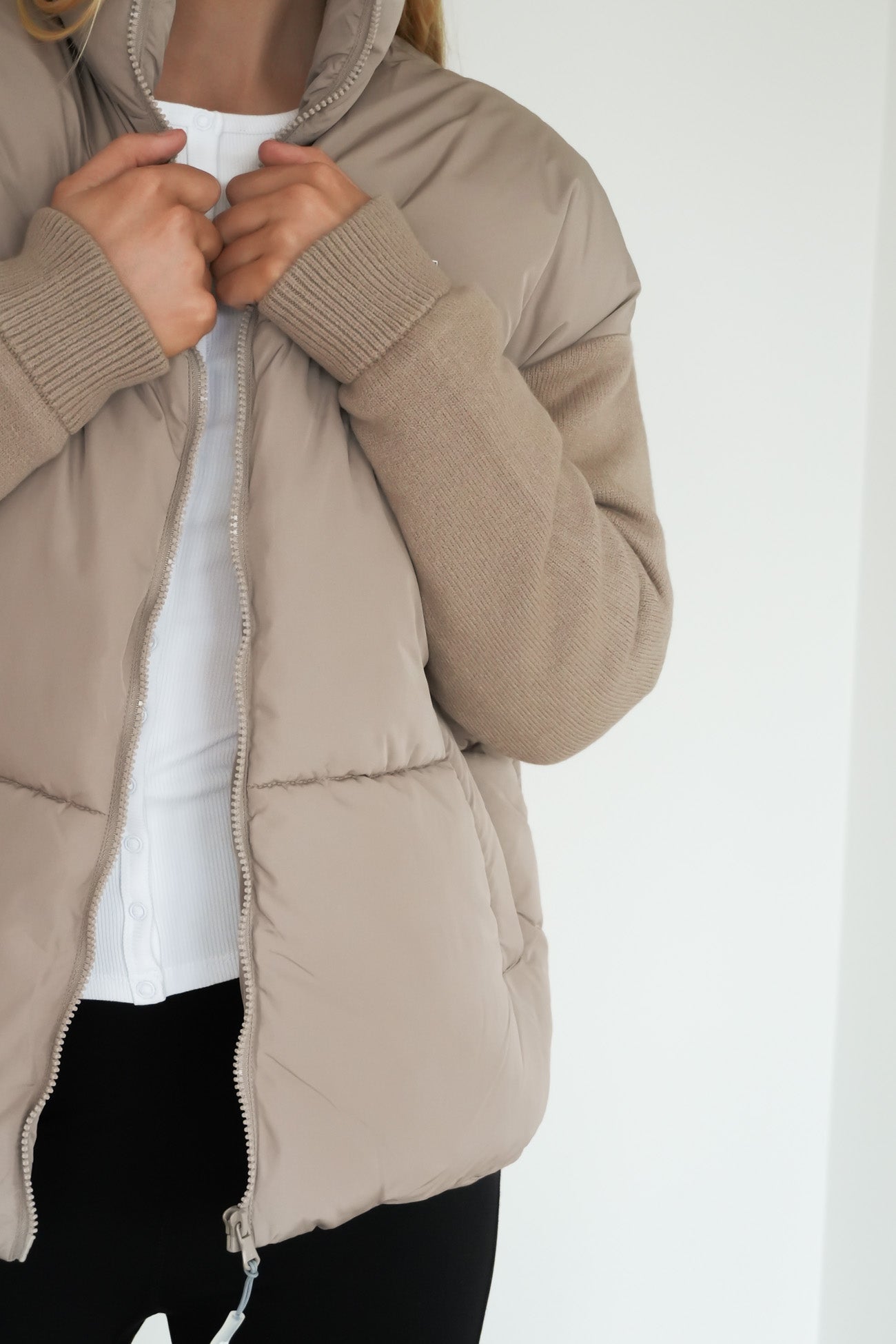 Luxe Knit Puffer Stone