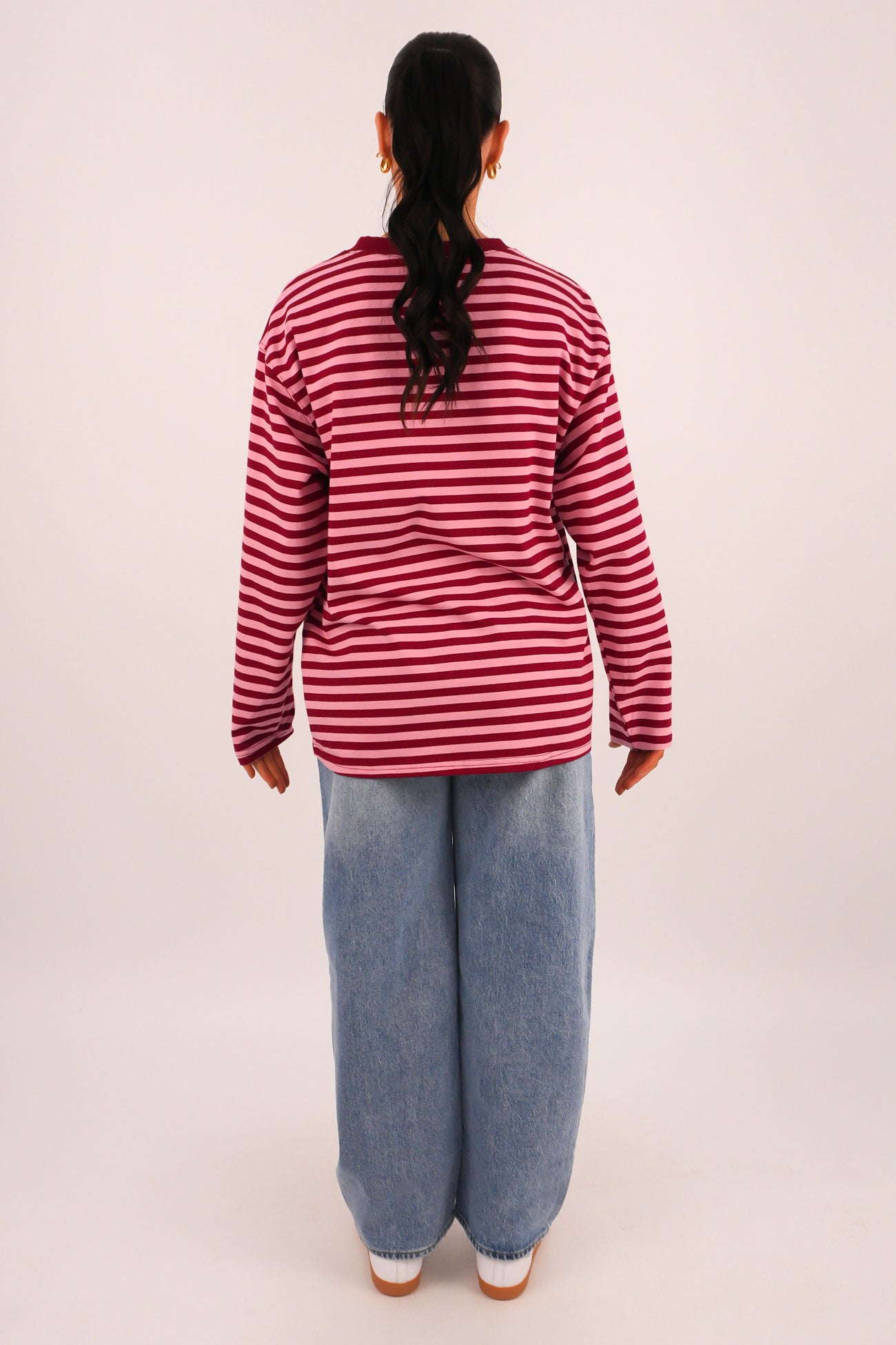 Maddie Long Sleeve Tee Red Pink