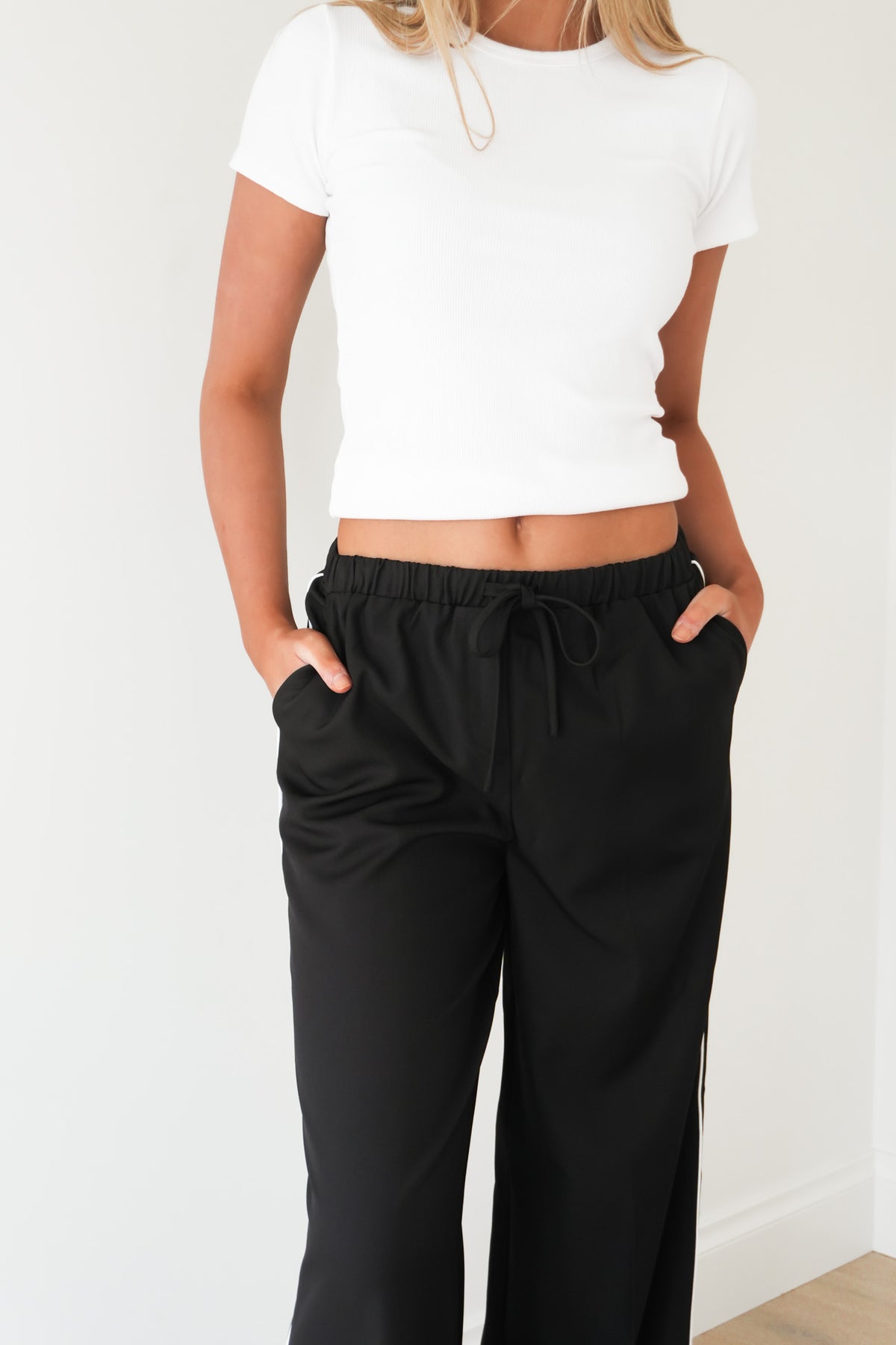 Maddox Piped Pant Black