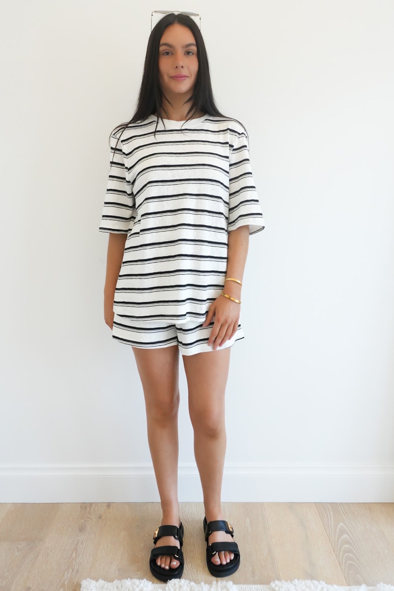 Mahina Tee White Stripe