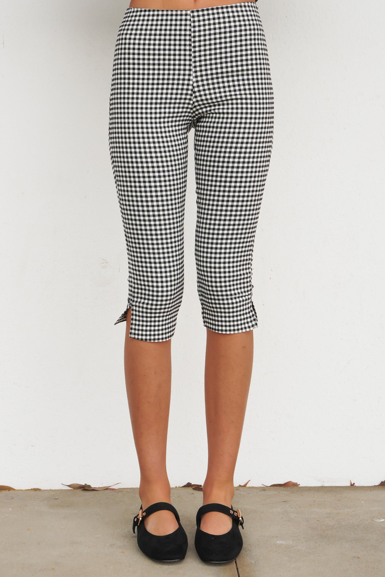 Maralyn Capri Pant Black Gingham