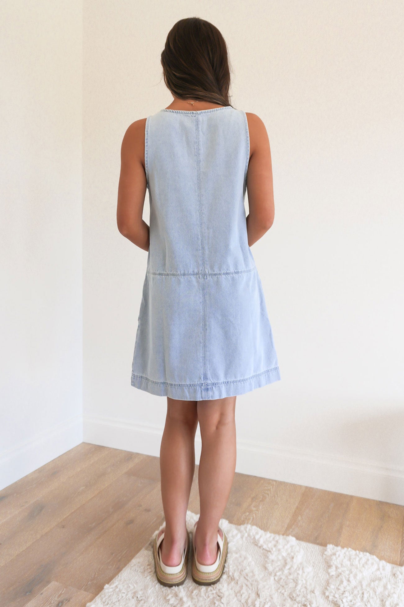 Marcy Denim Shift Dress Bleach
