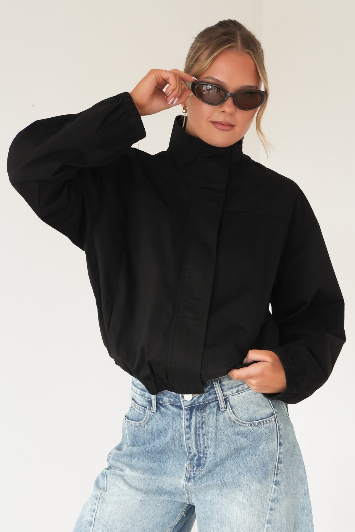 Margo Funnel Neck Jacket Black