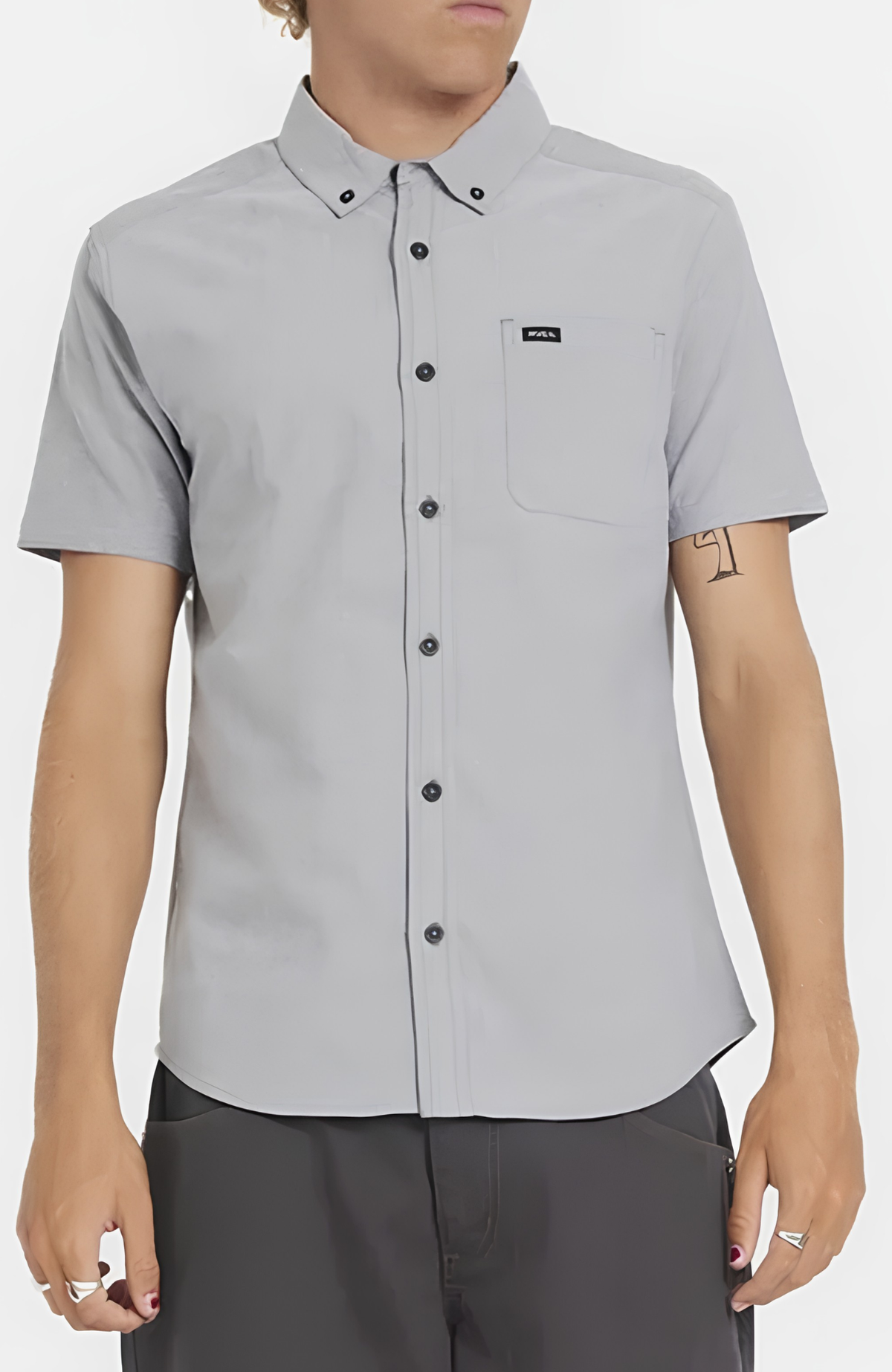 Thatll Do Stretch Short Sleeve Garage Blue