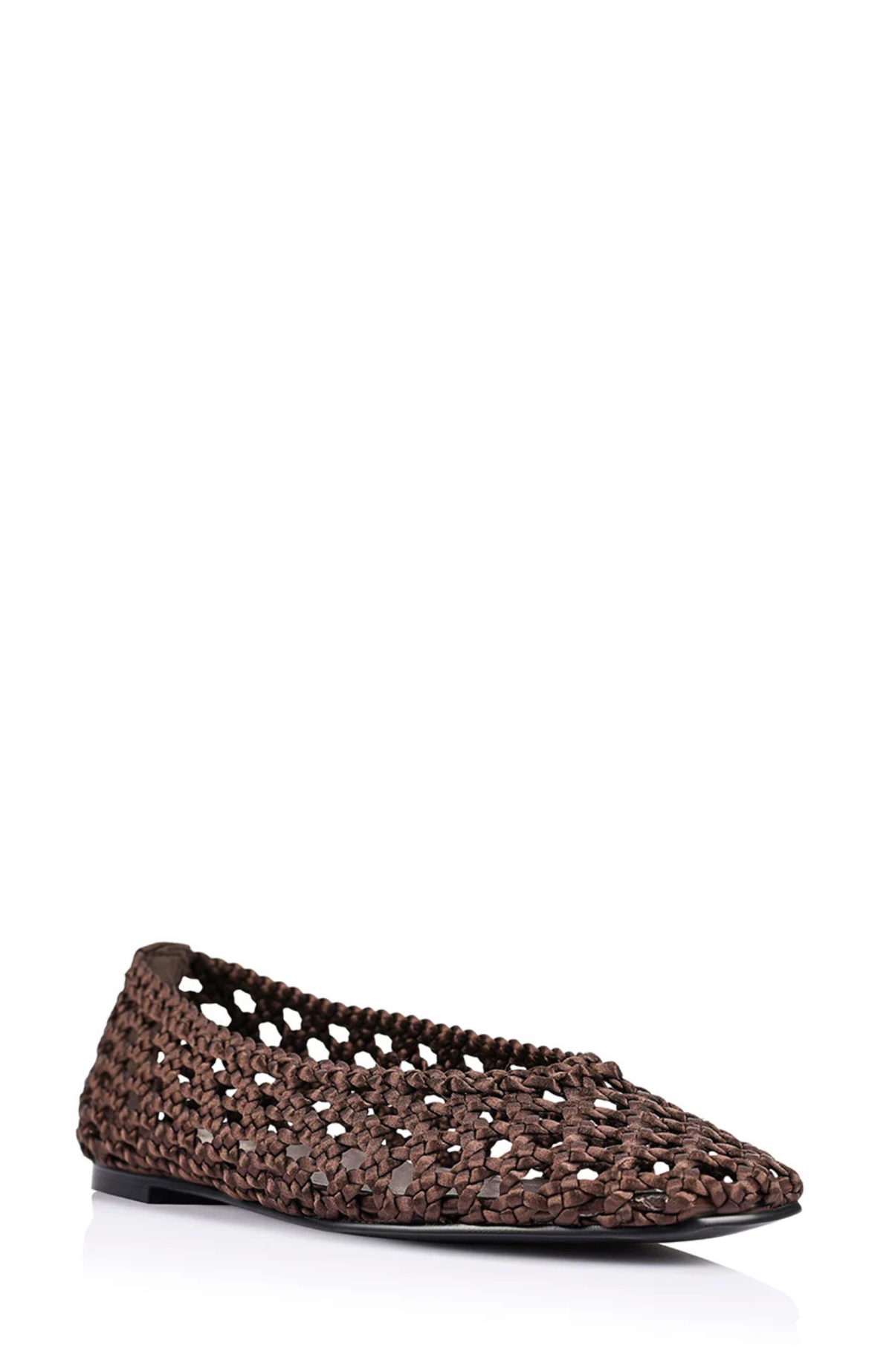 Evan Woven Ballet Flats Chocolate Brown