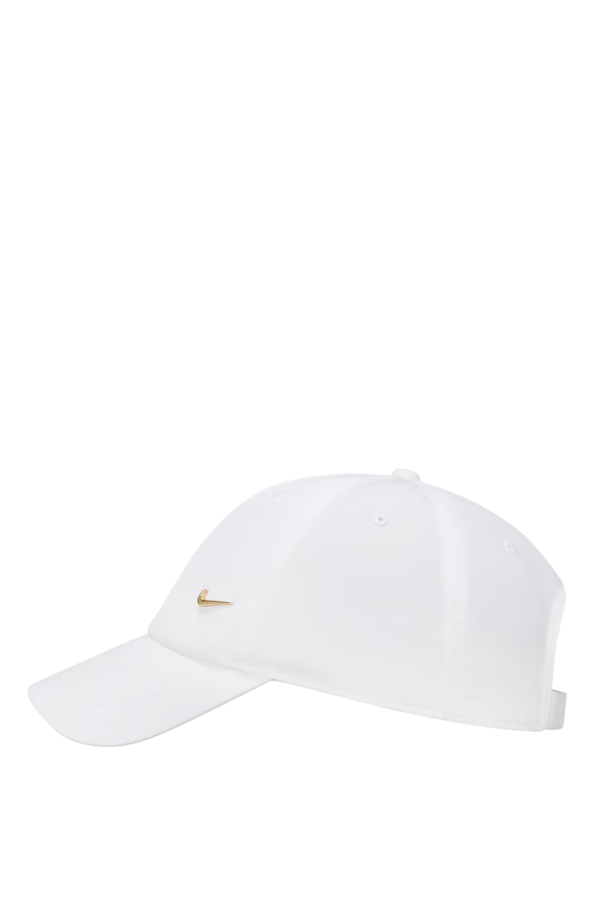 Nike Dri-FIT Club Unstructured Metal Swoosh Cap White Metallic Gold