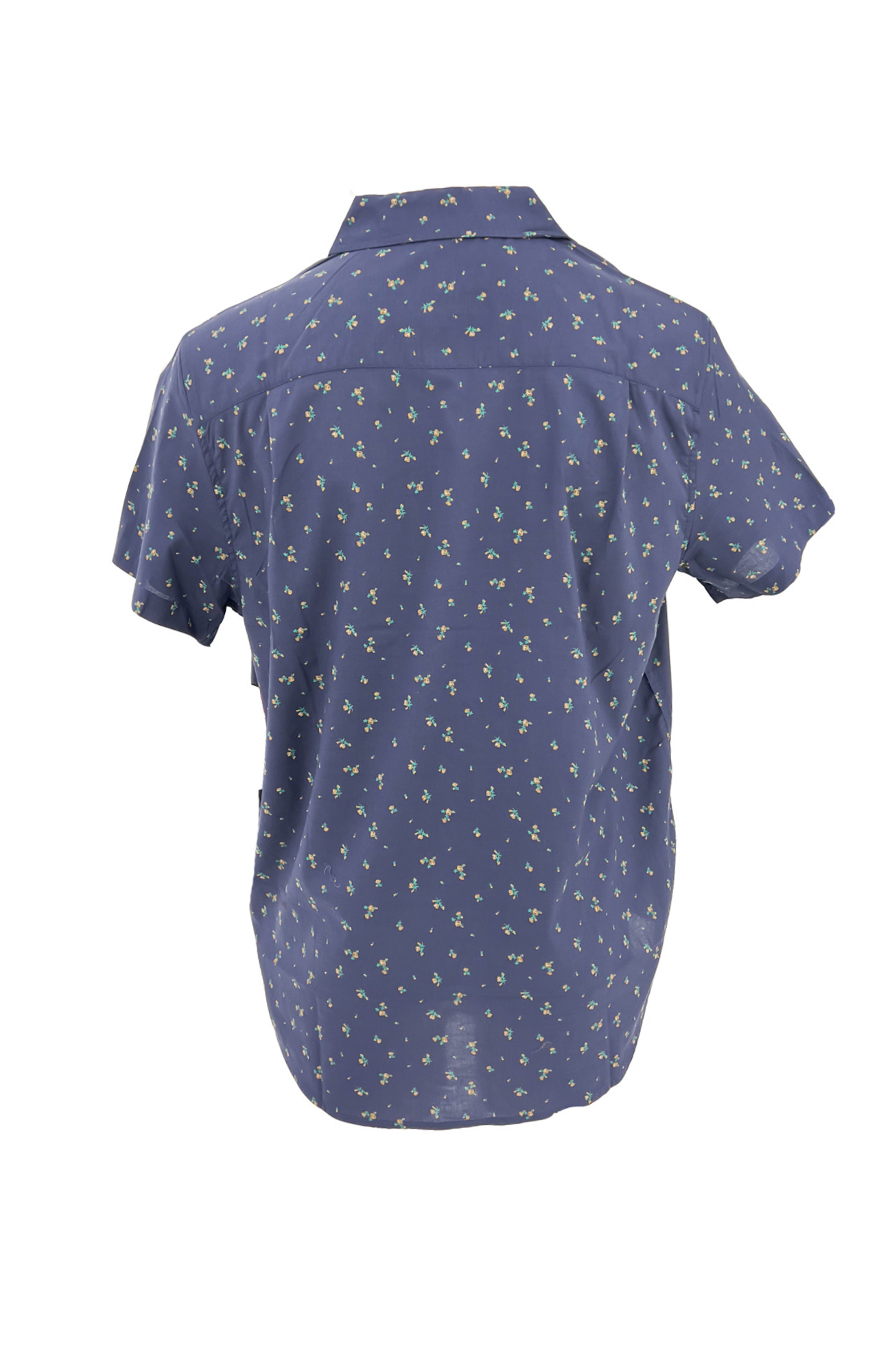 Charter Print Short Sleeve Woven Shirt Washed Navy Micro Floral