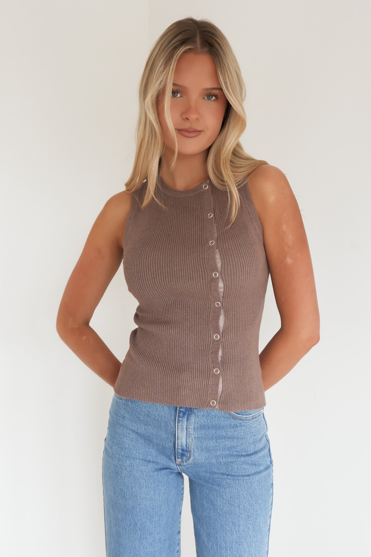 Marleigh Knit Tank Brown