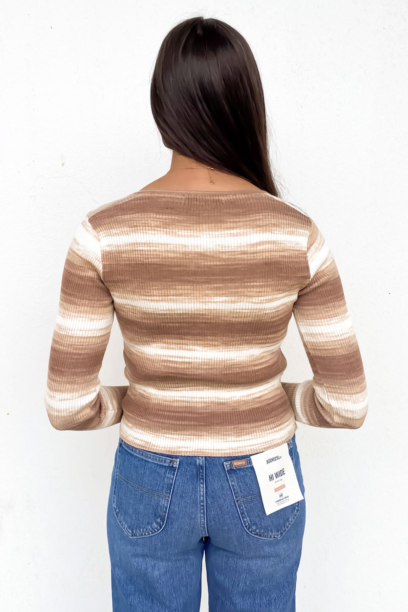 Marnie Long Sleeve Top Ombre Mocha