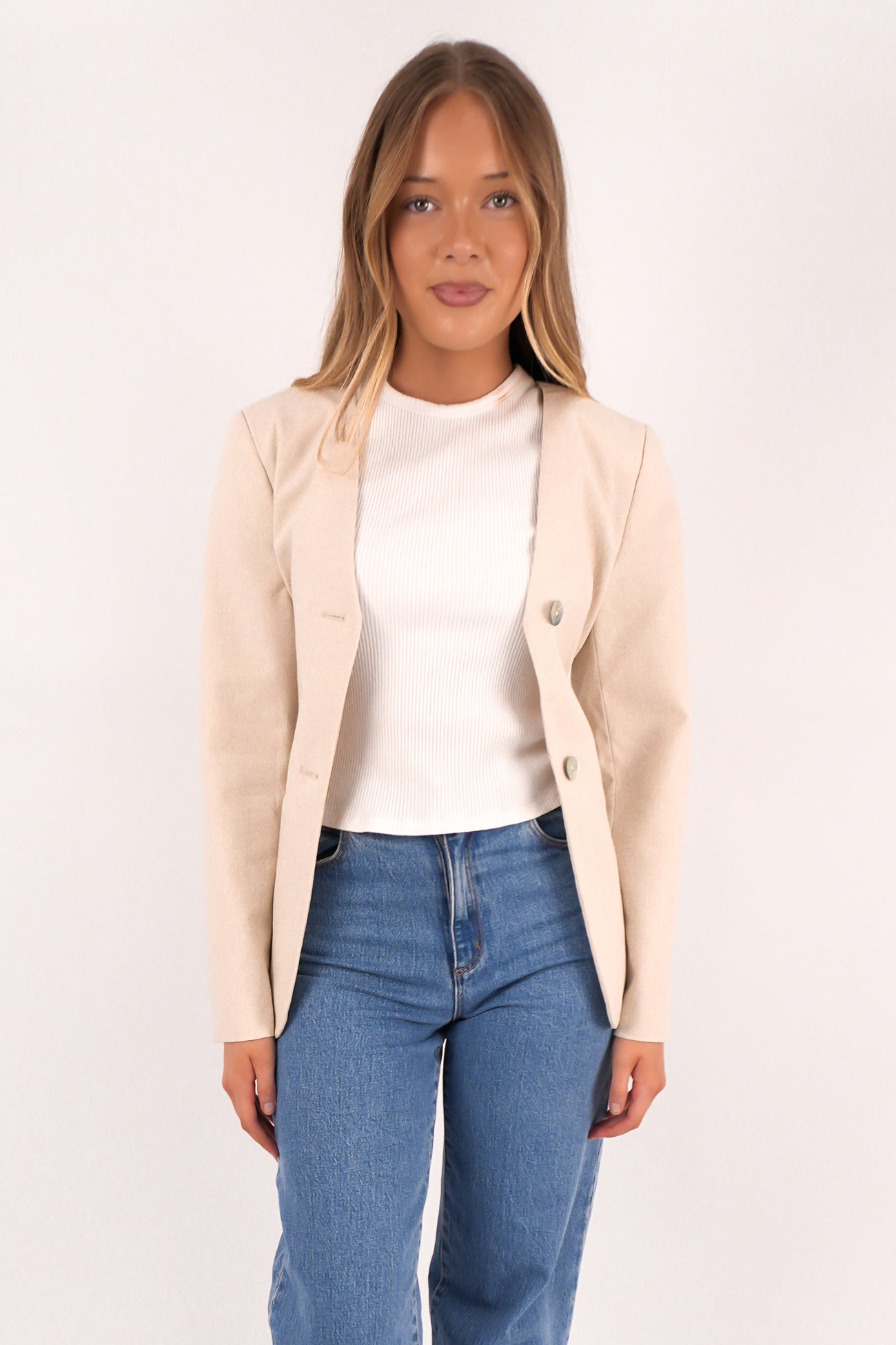 Matilda Linen Blazer Natural