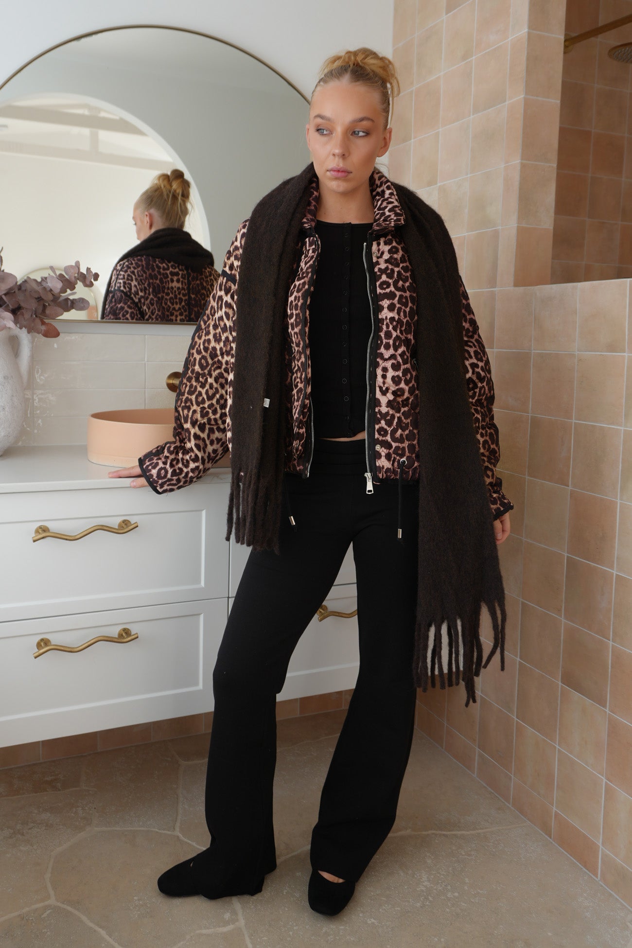 Matthew Puffer Jacket Leopard