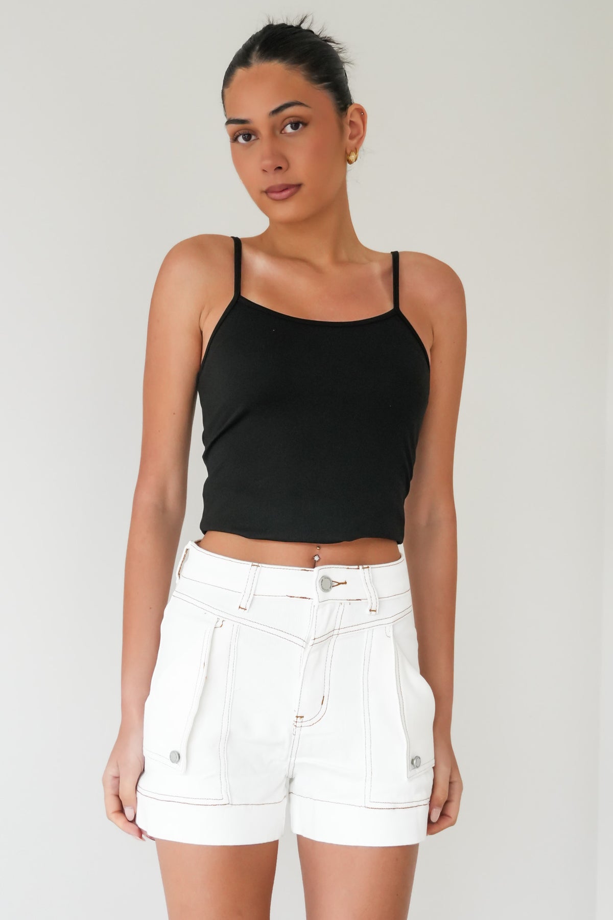 Maura Denim Short White