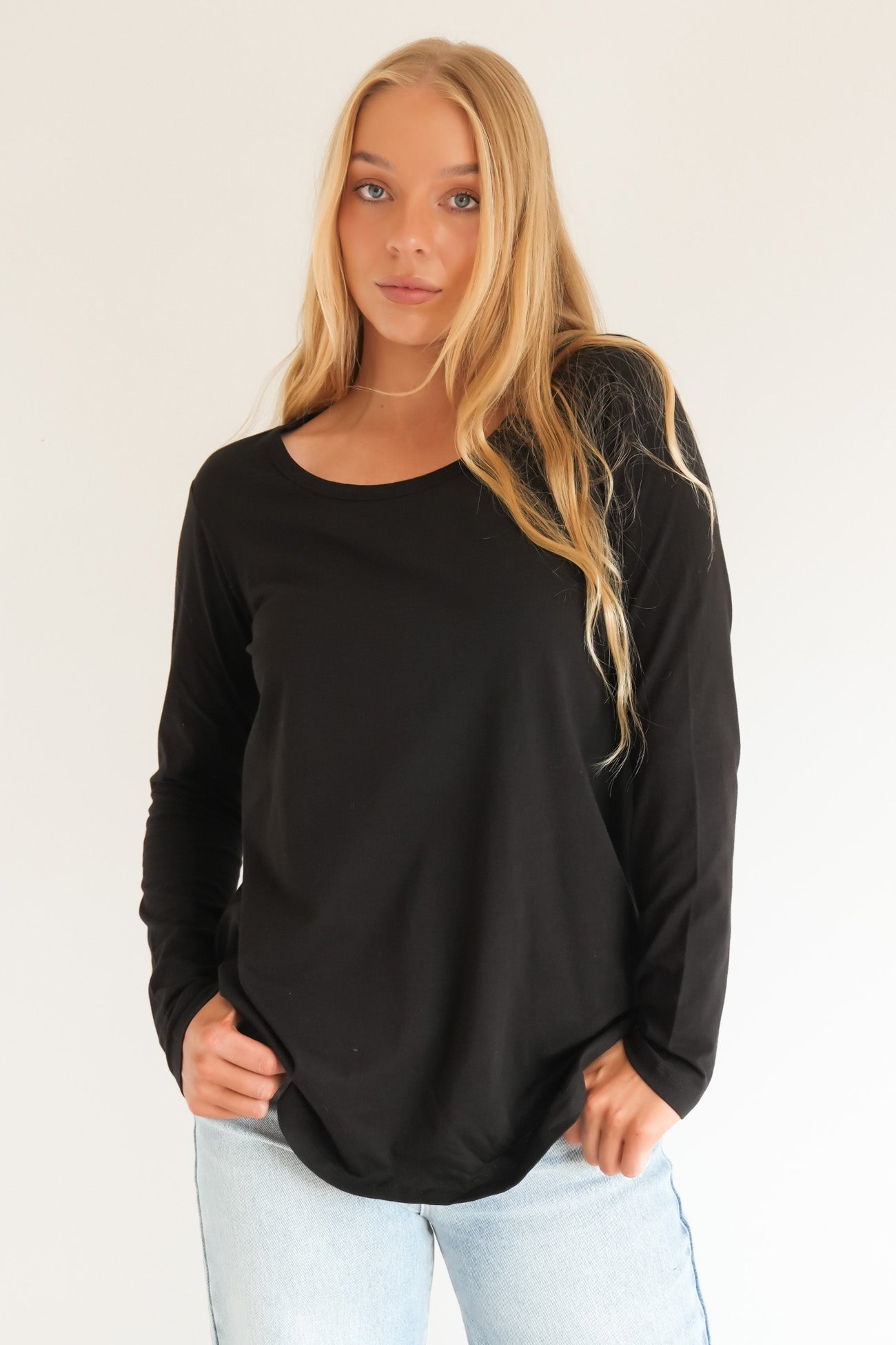 Megan Long Sleeve Top Black