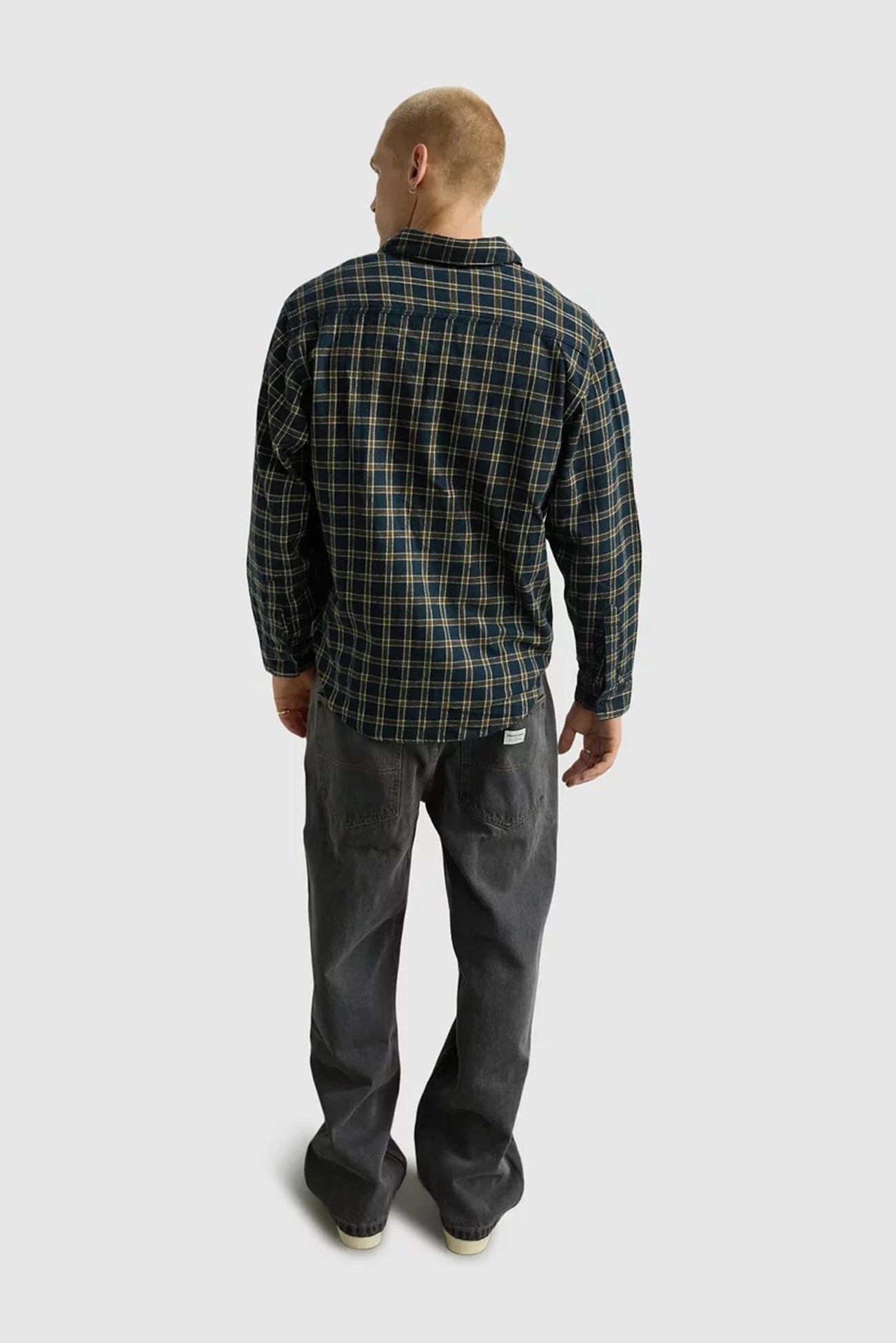 Mickey Check Long Sleeve Shirt Dark Navy