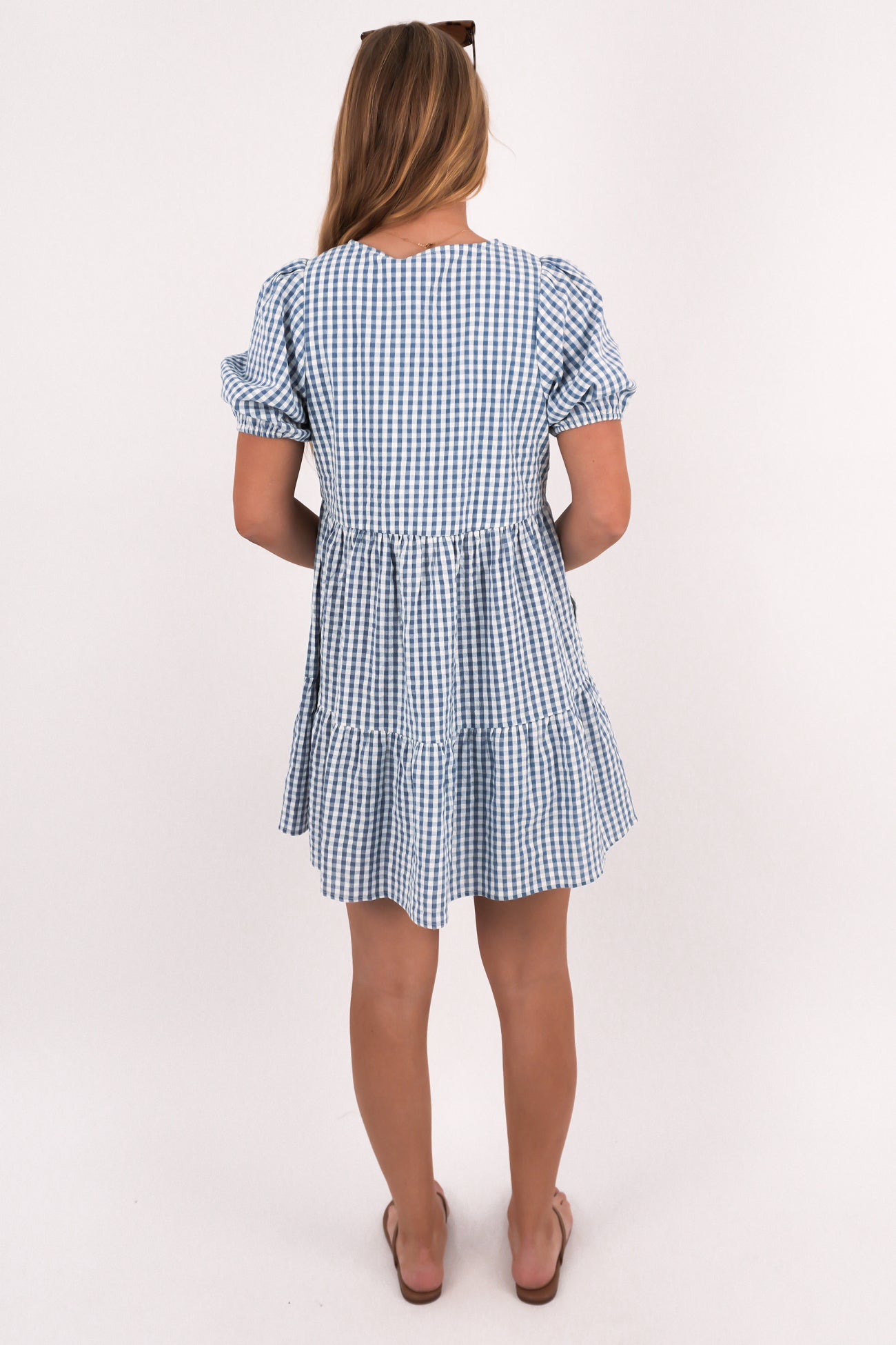 Micky Short Sleeve Mini Dress Check