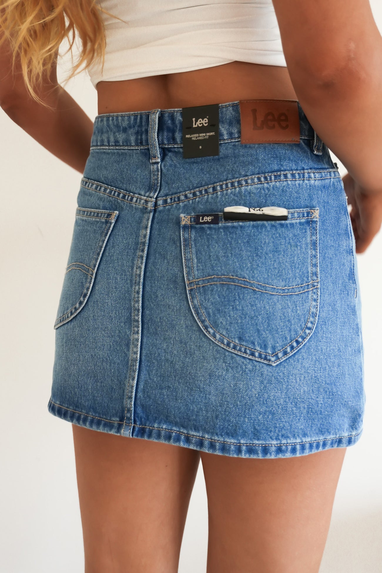 Mid Relaxed Mini Skirt Blue Edition