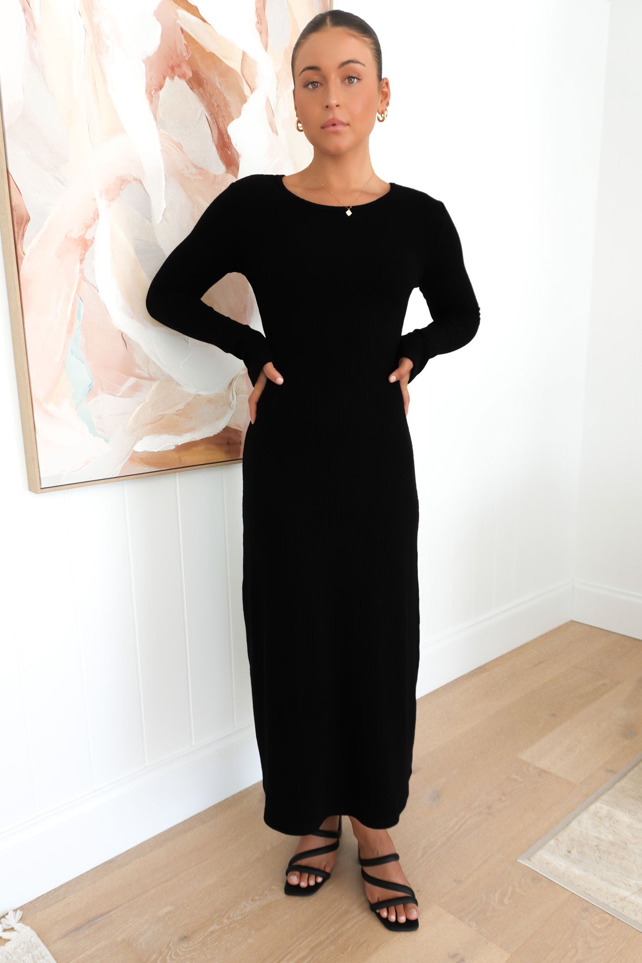 Miles Maxi Dress Black f44