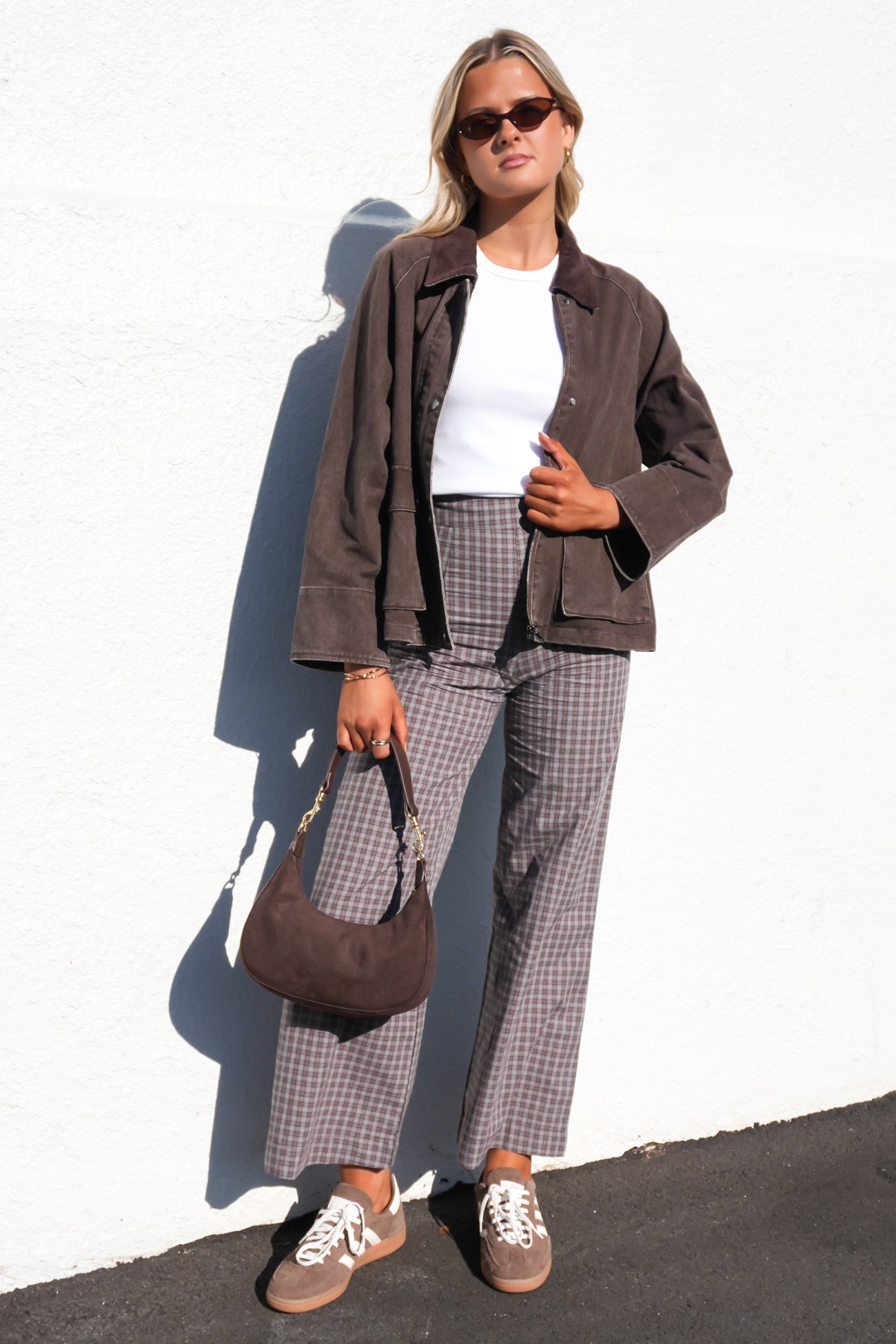 Dorothy Pant Blue Chocolate Checker