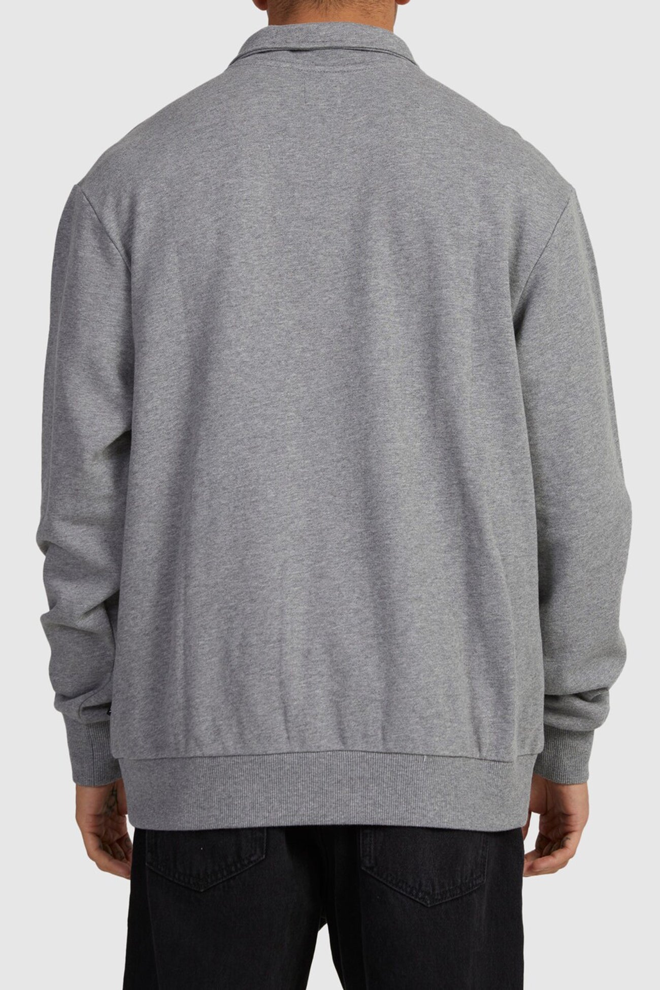 Mini Flipped Half Zip Grey Marle