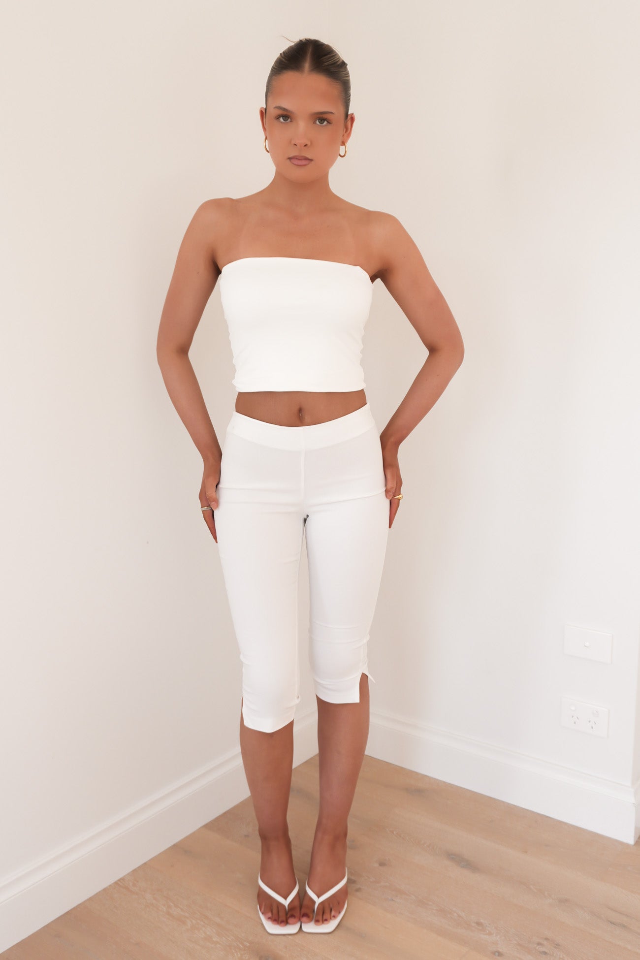 Minka Capri Pant White