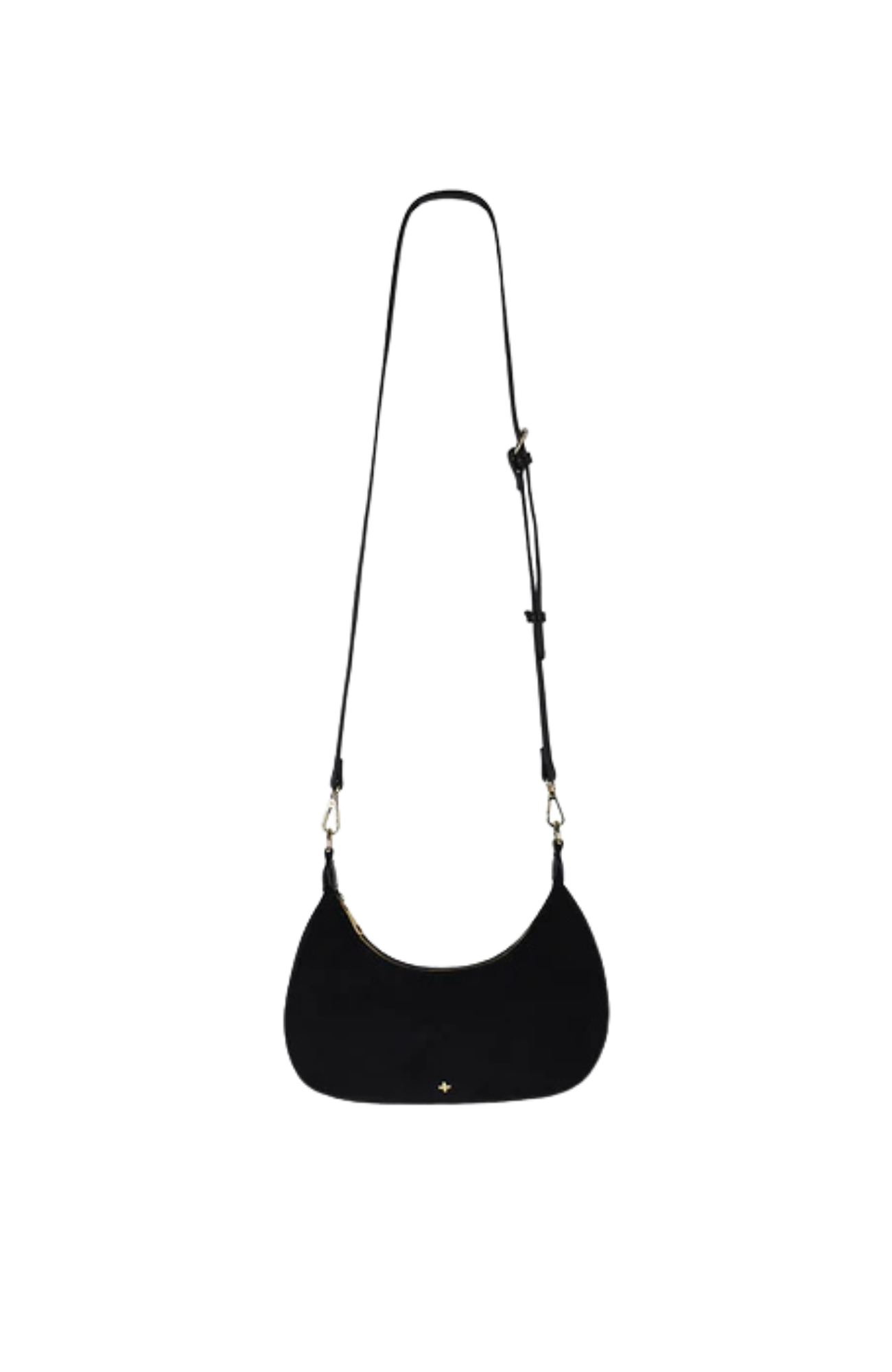 Munroe Bag Black Faux Suede Gold