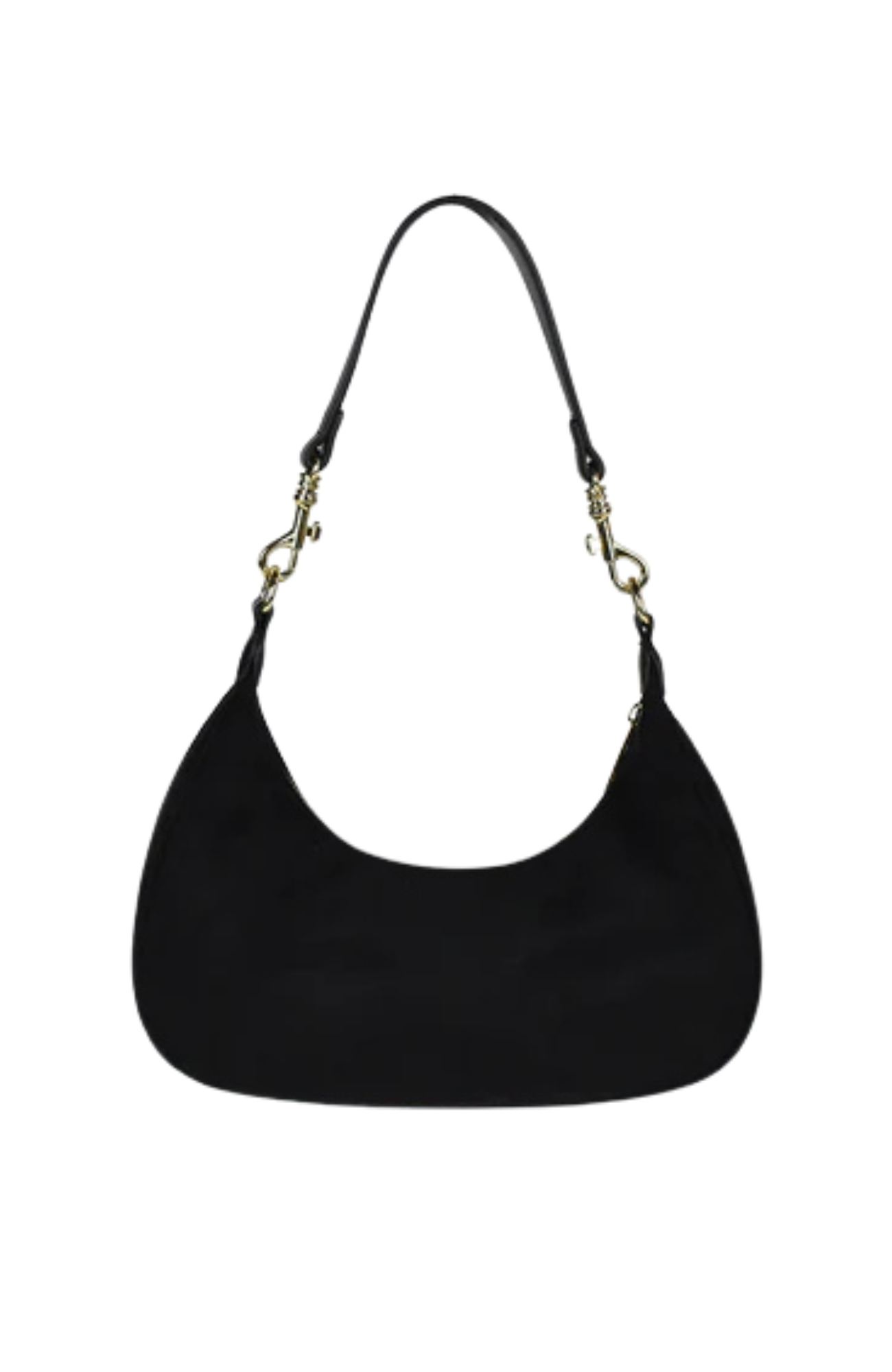 Munroe Bag Black Faux Suede Gold