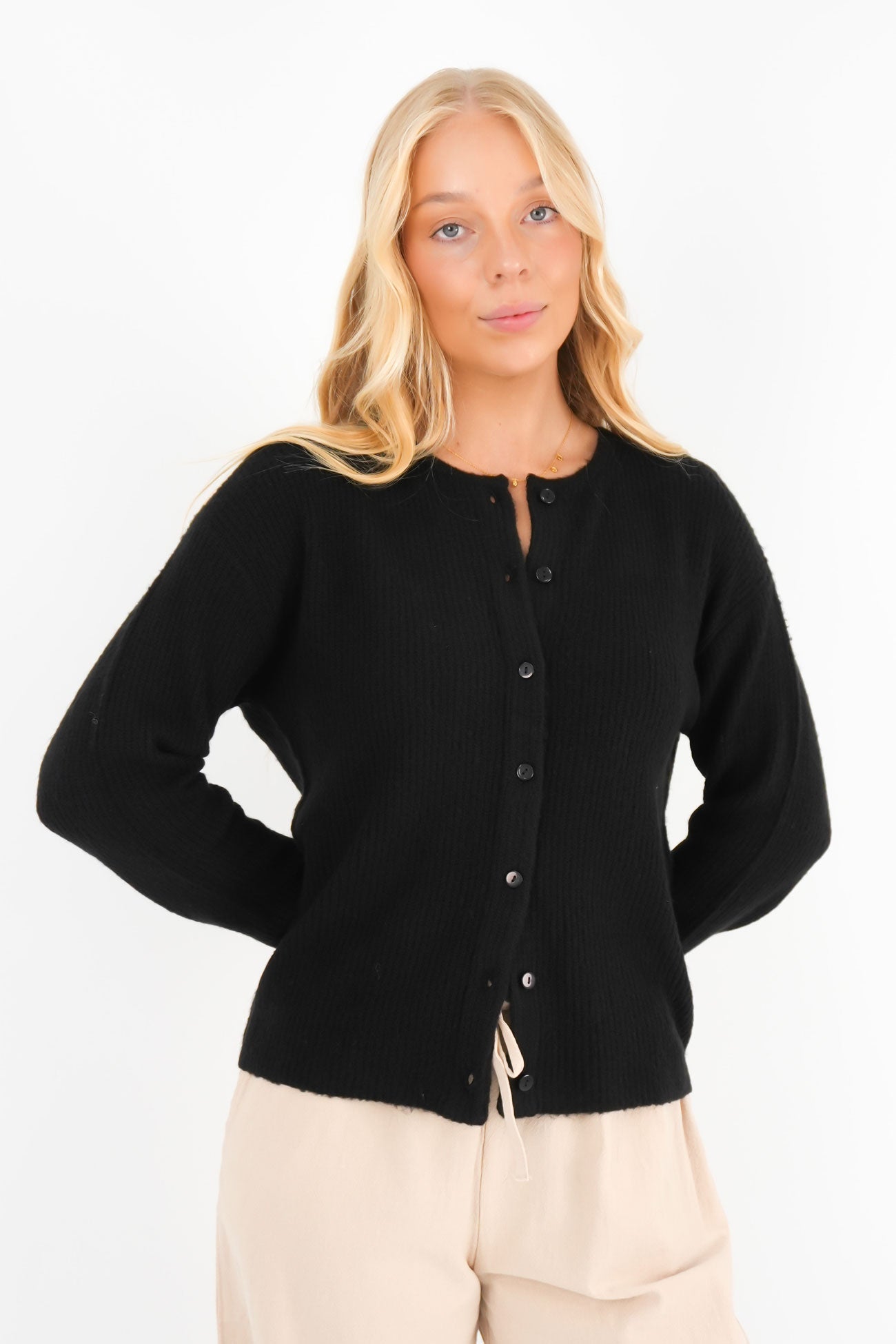 Murphy Knit Cardi Black