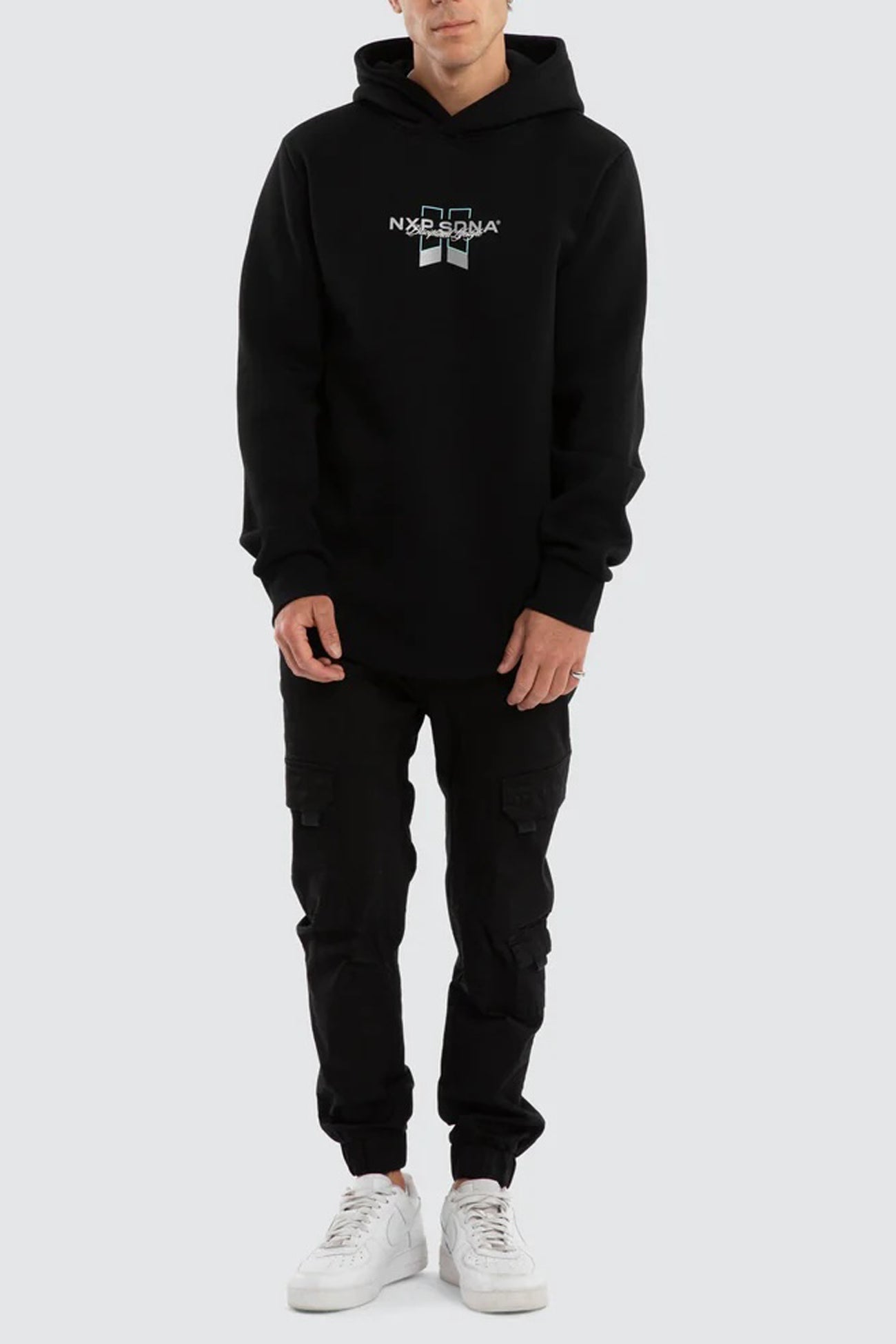 Zerkonia Dual Curved Hoodie Jet Black