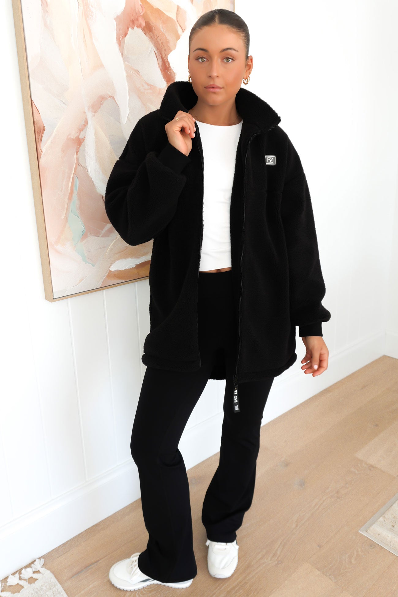 Nate Teddy Jacket Black