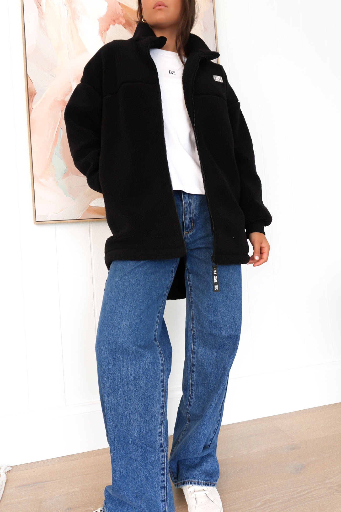 Nate Teddy Jacket Black