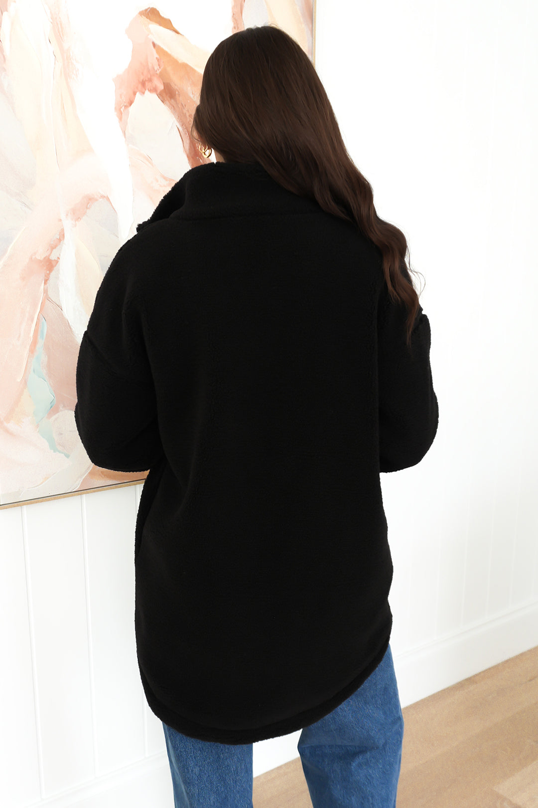 Nate Teddy Jacket Black