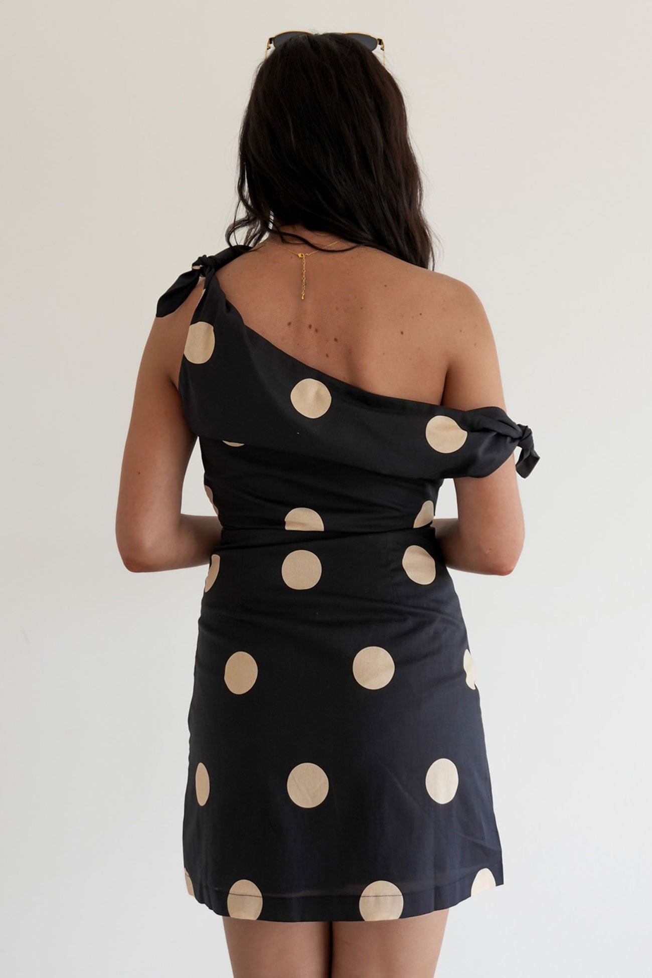 Neela Mini Dress Black Polka Dot