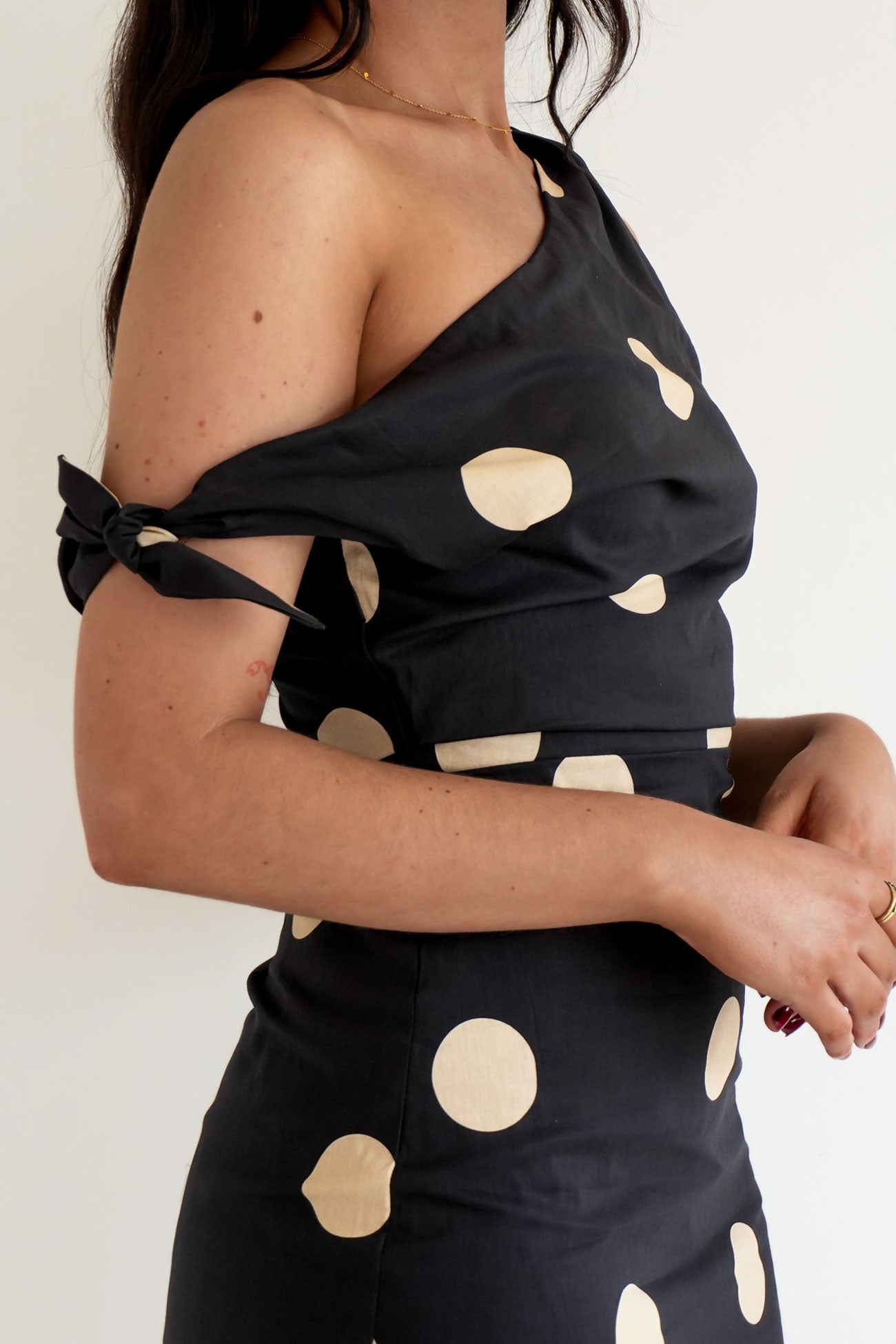 Neela Mini Dress Black Polka Dot
