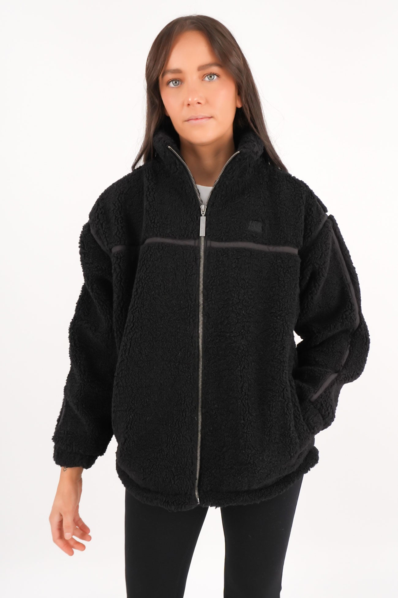 Newport Zip Thru Teddy Black